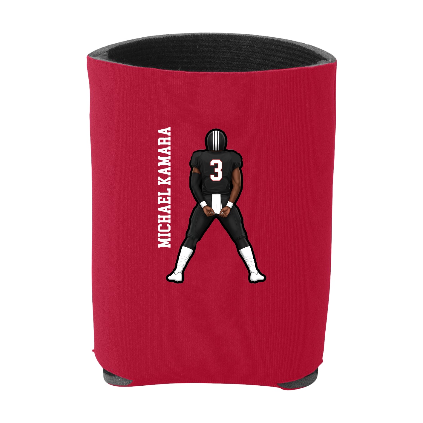 Can Holder — Name Vertical in Red