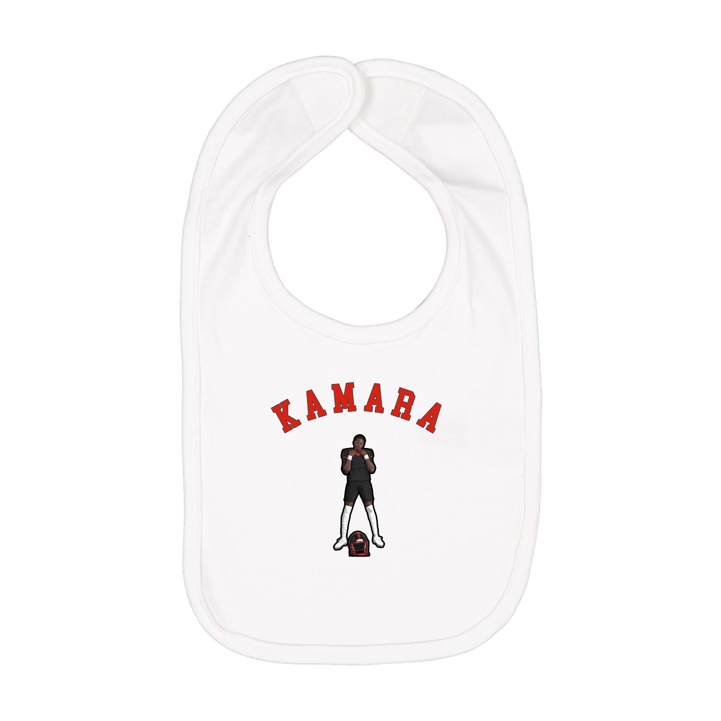 Infant Bib — Shirsey Arch in White