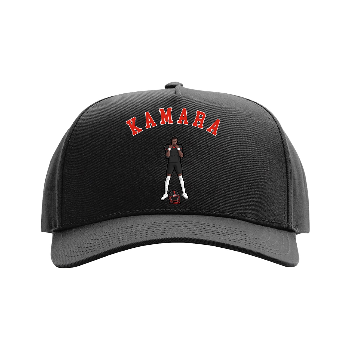 Full Fabric Five-Panel Champ Cap — Shirsey Arch in Black