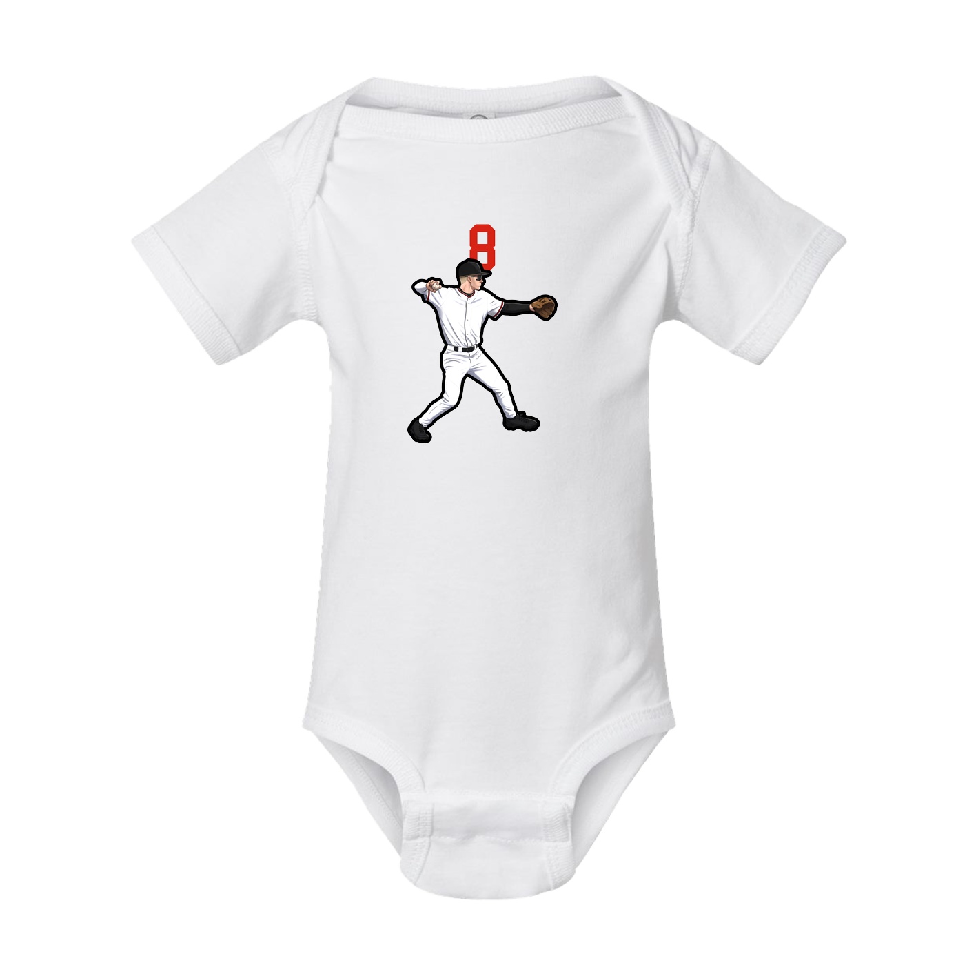 Baby Onesie — Number Top in White