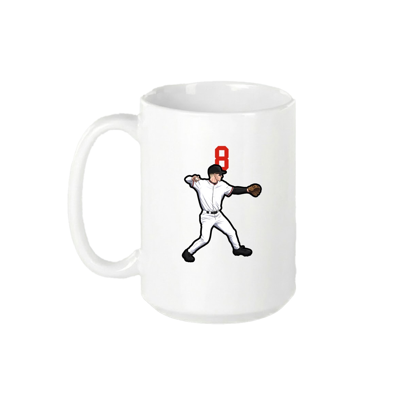 15oz Coffee Mug — Number Top in White