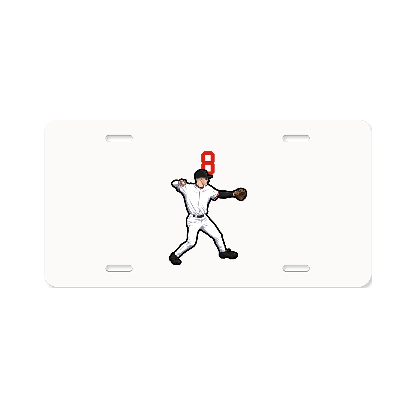 License Plate — Number Top in Classic