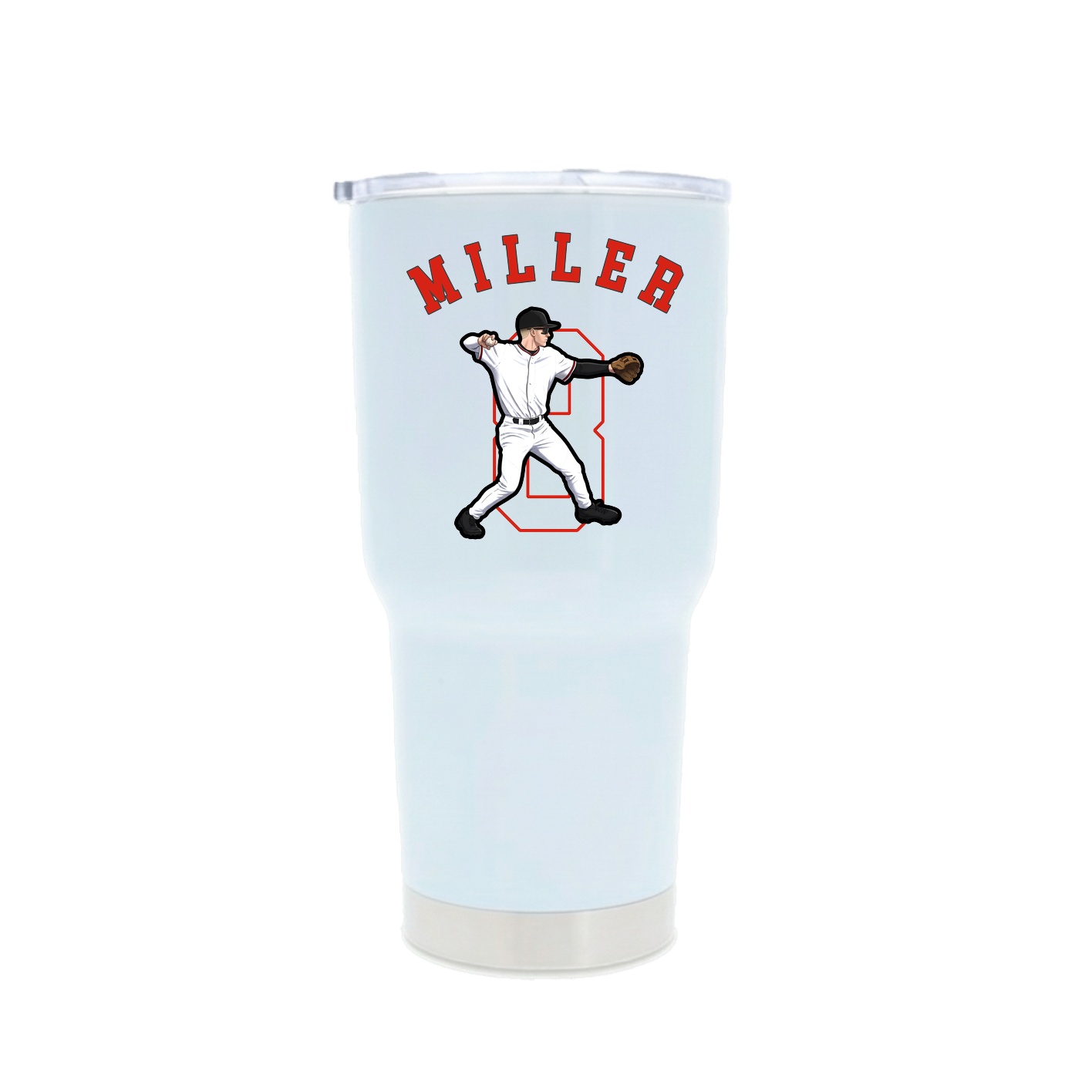 30oz Stainless Steel Tumbler — Shirsey Arch in White