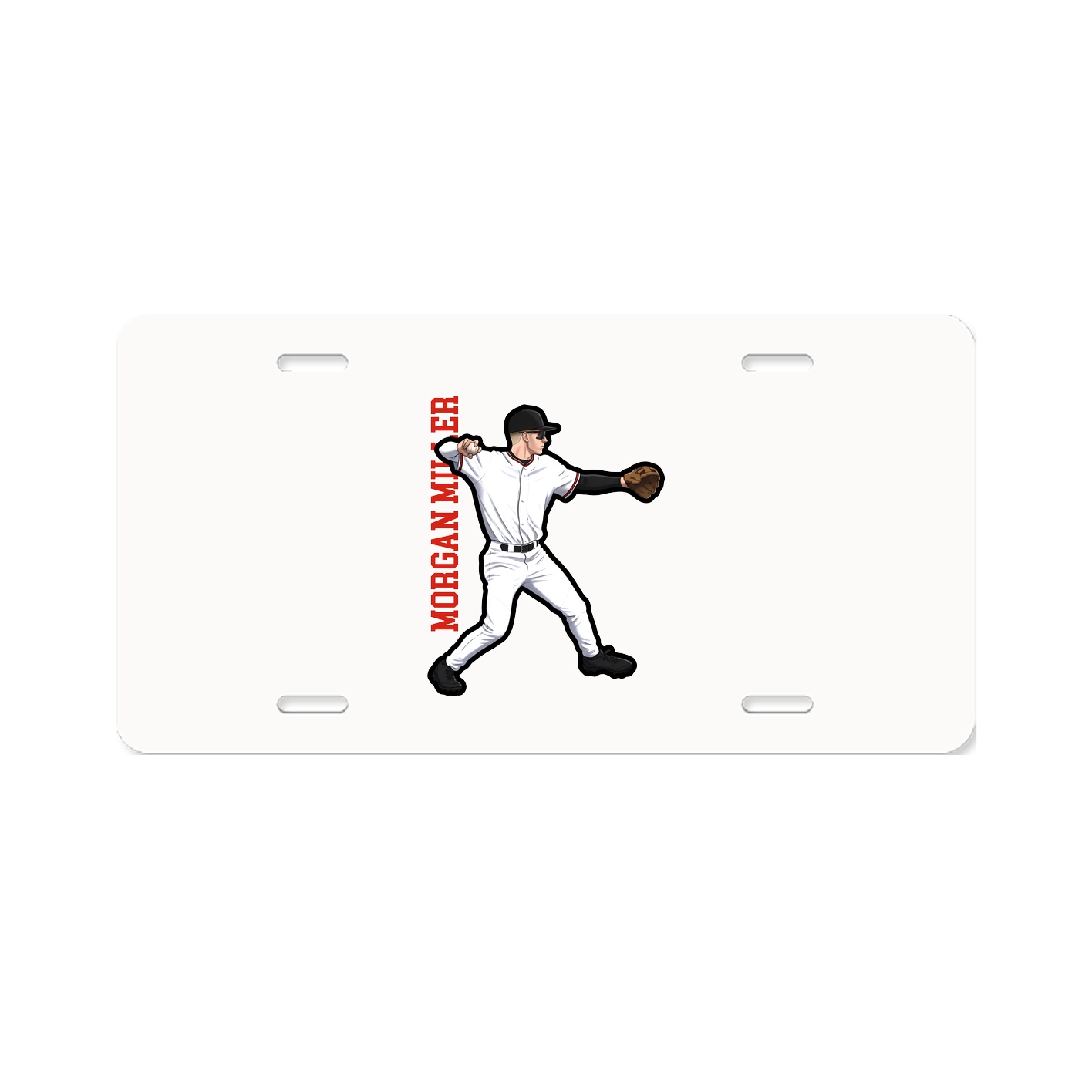 License Plate — Name Vertical in Classic