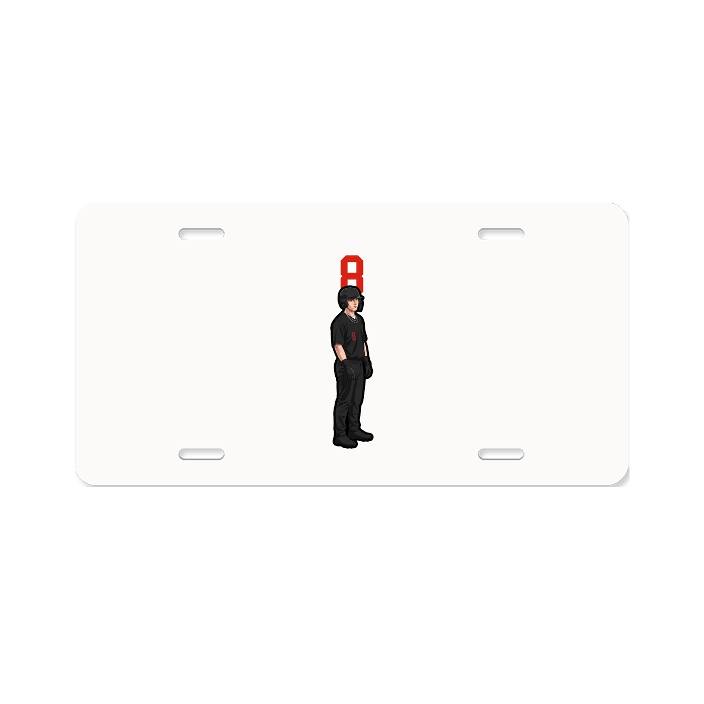 License Plate — Number Top in Classic