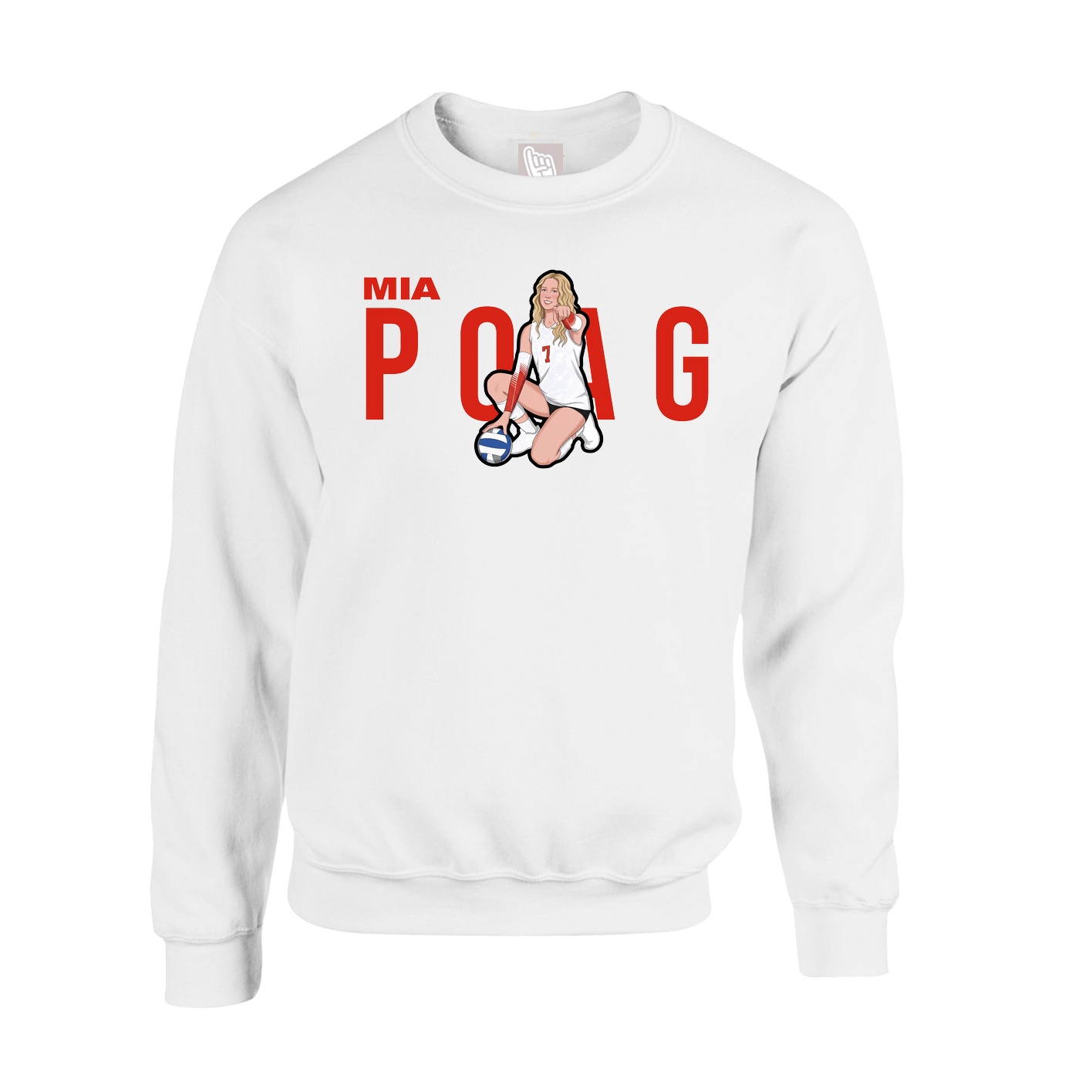 Fleece Crew — Player Name in White