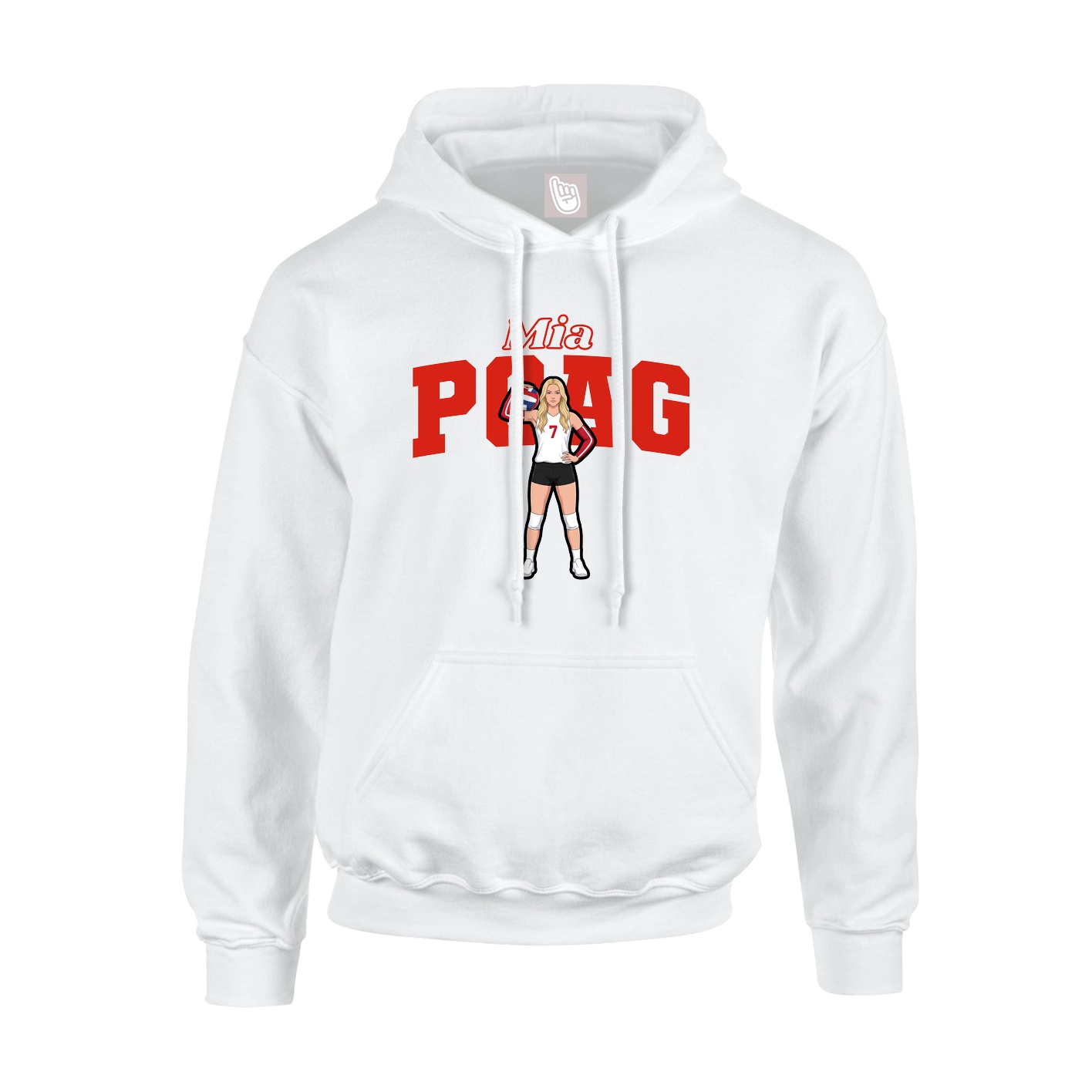 Hoodie — Name Arch in White