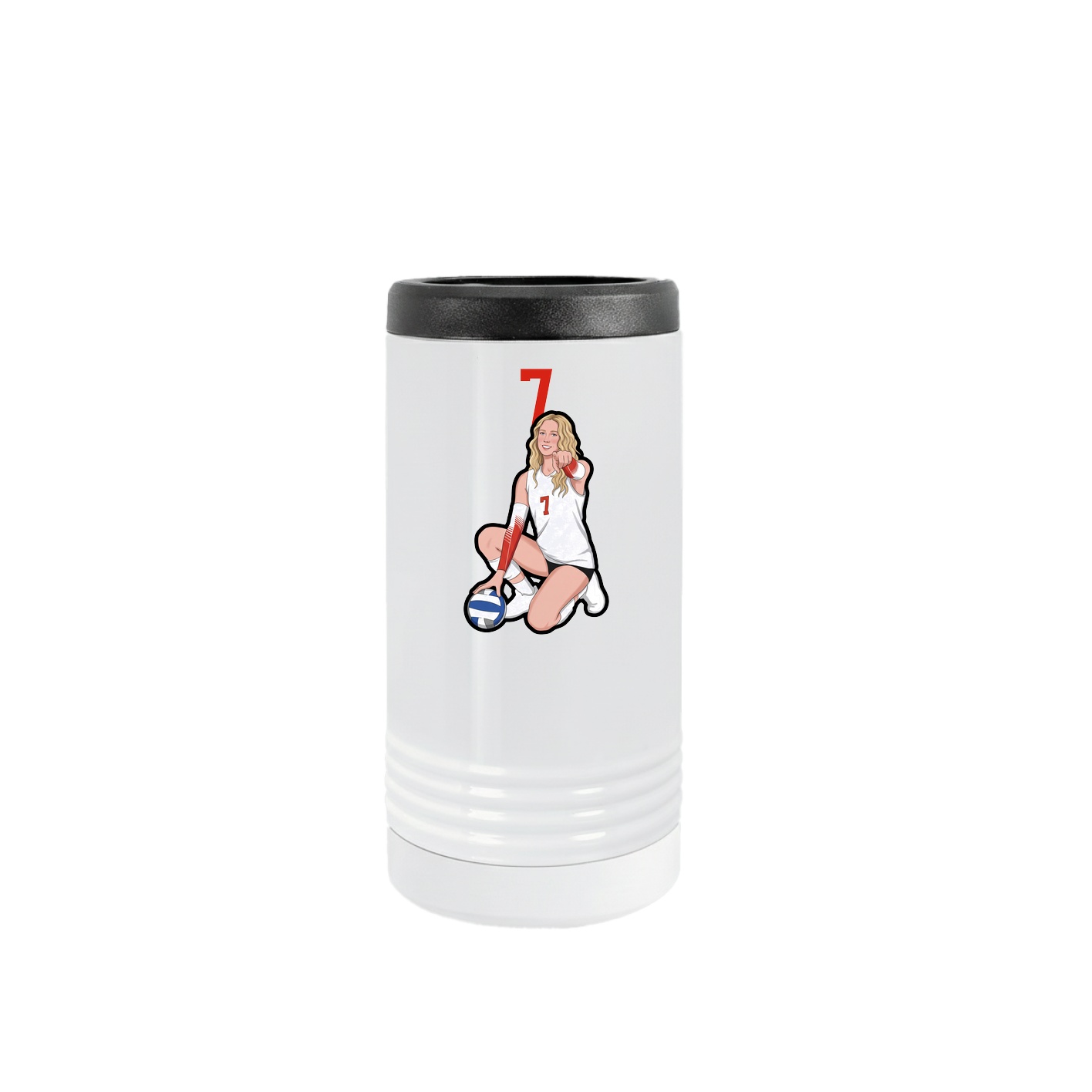 Slim Beverage Holder — Number Top in White
