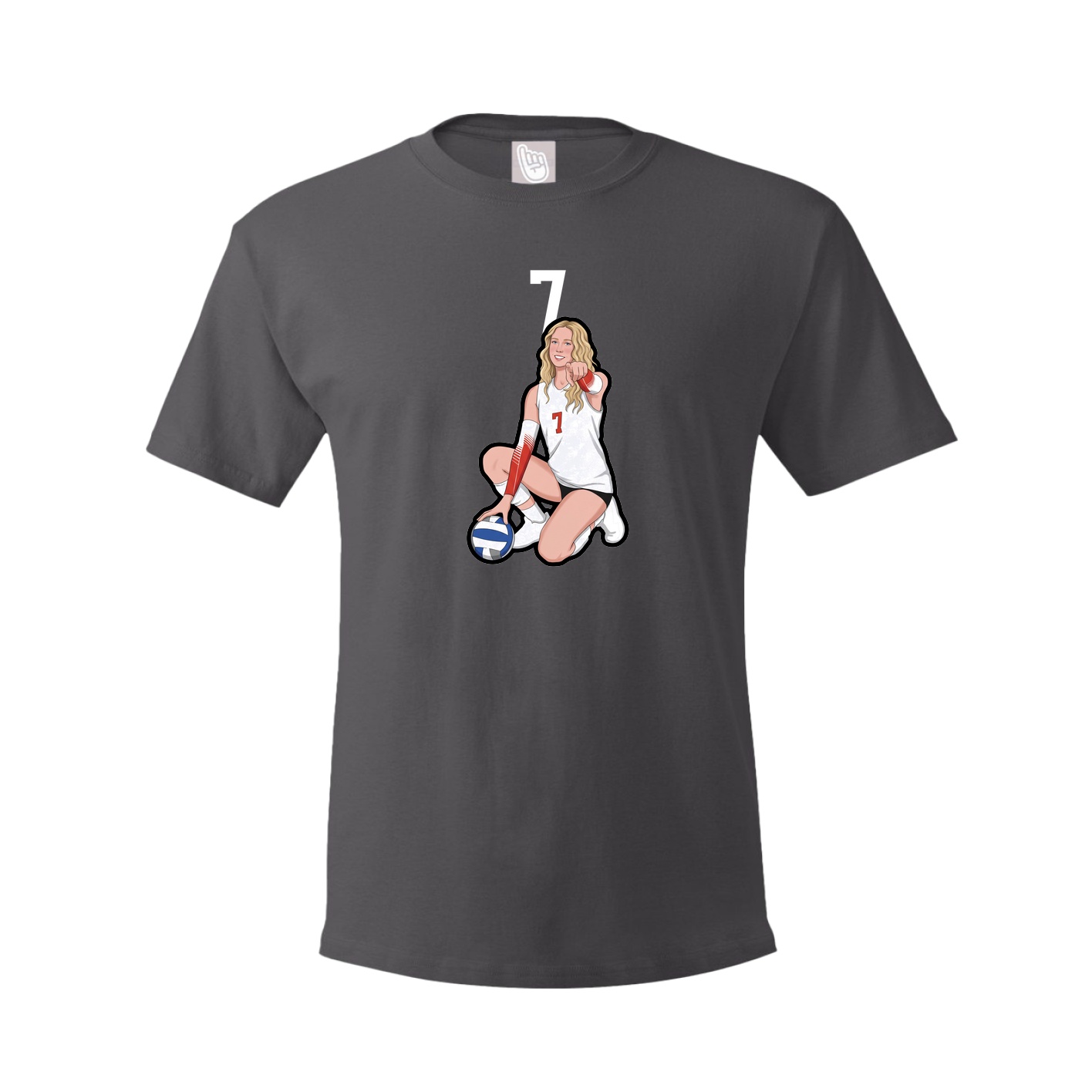 Tee — Number Top in Grey