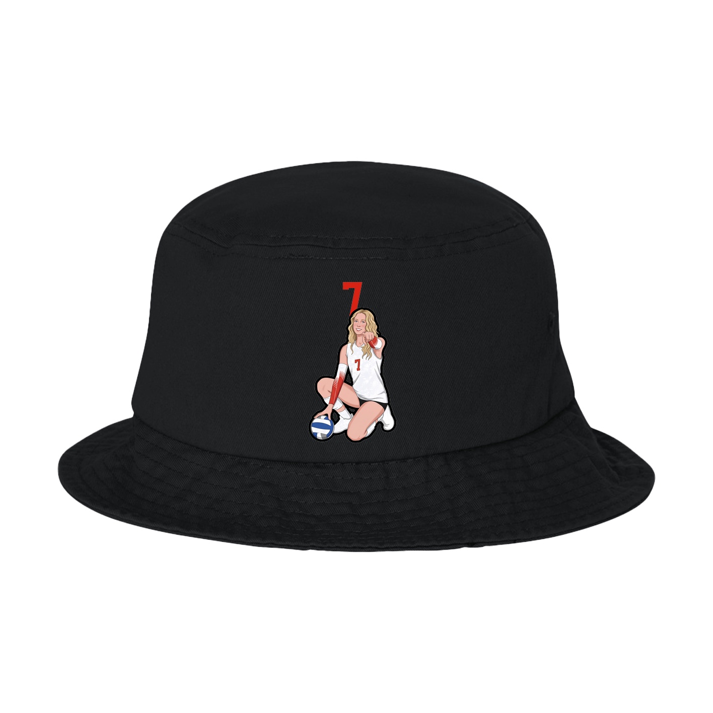 Bucket Cap — Number Top in Black
