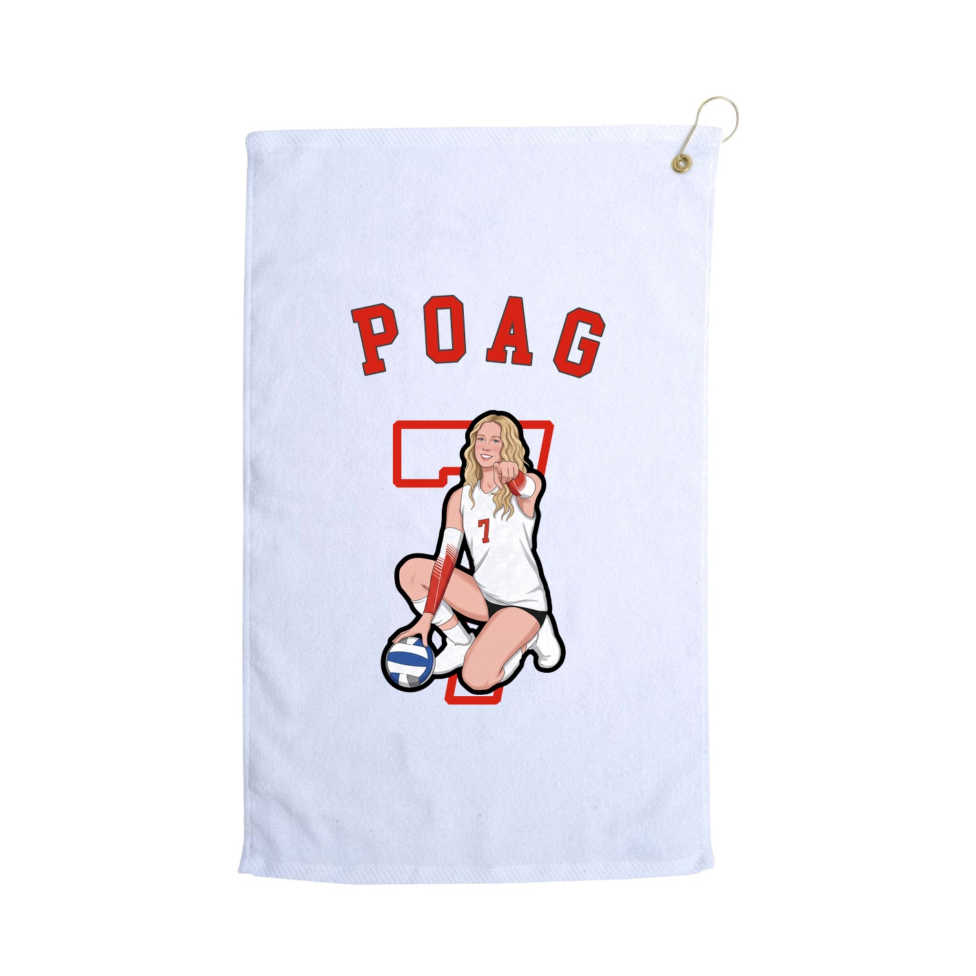 Golf Towel — Shirsey Arch in White