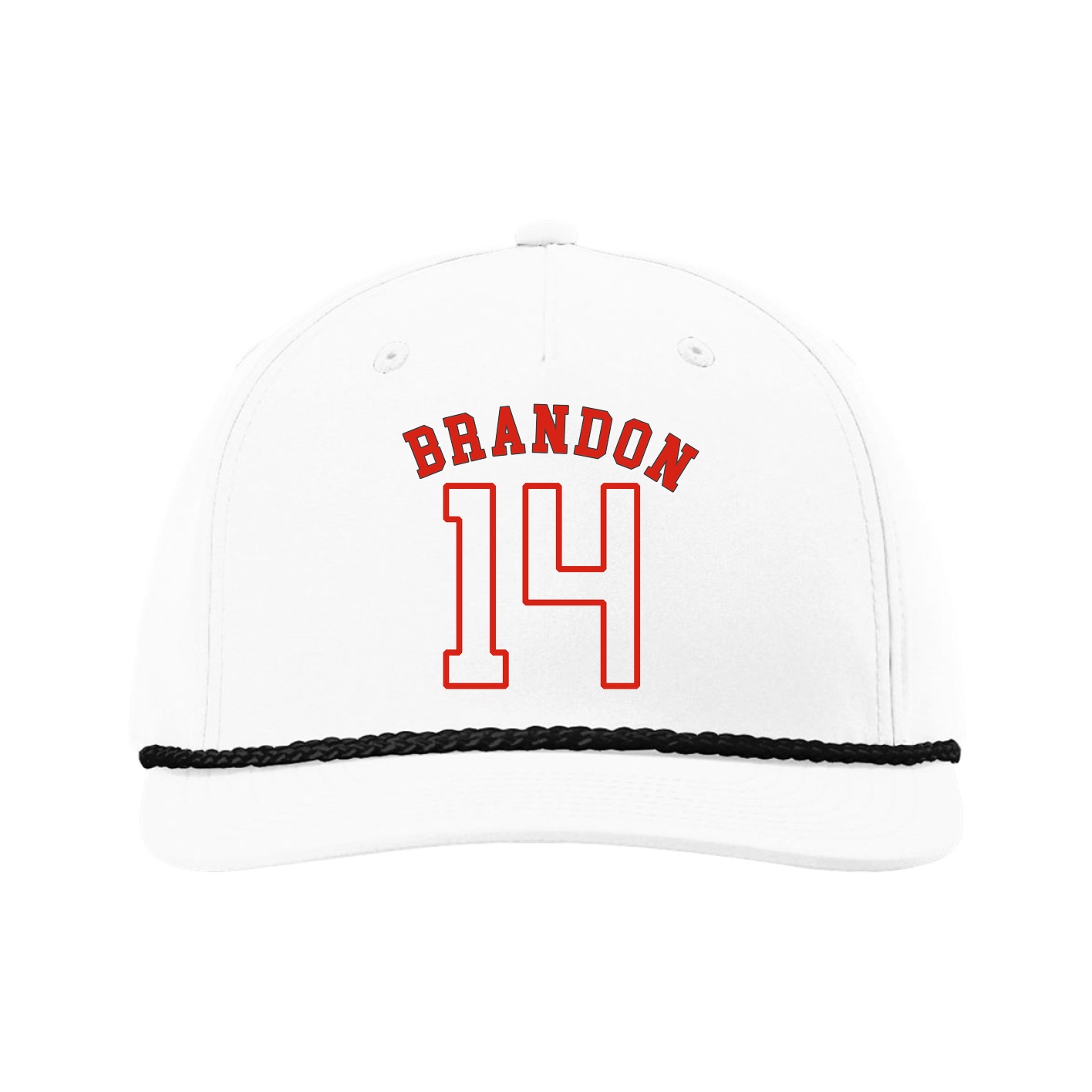 Five-Panel Classic Rope Cap — Shirsey Arch in White