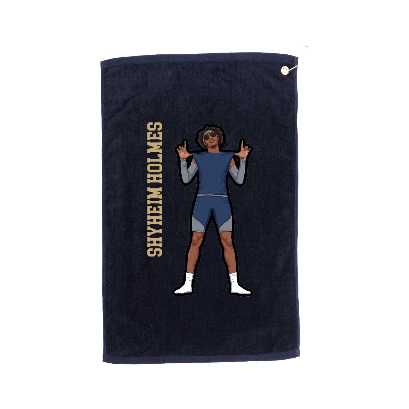 Golf Towel — Name Vertical in Navy
