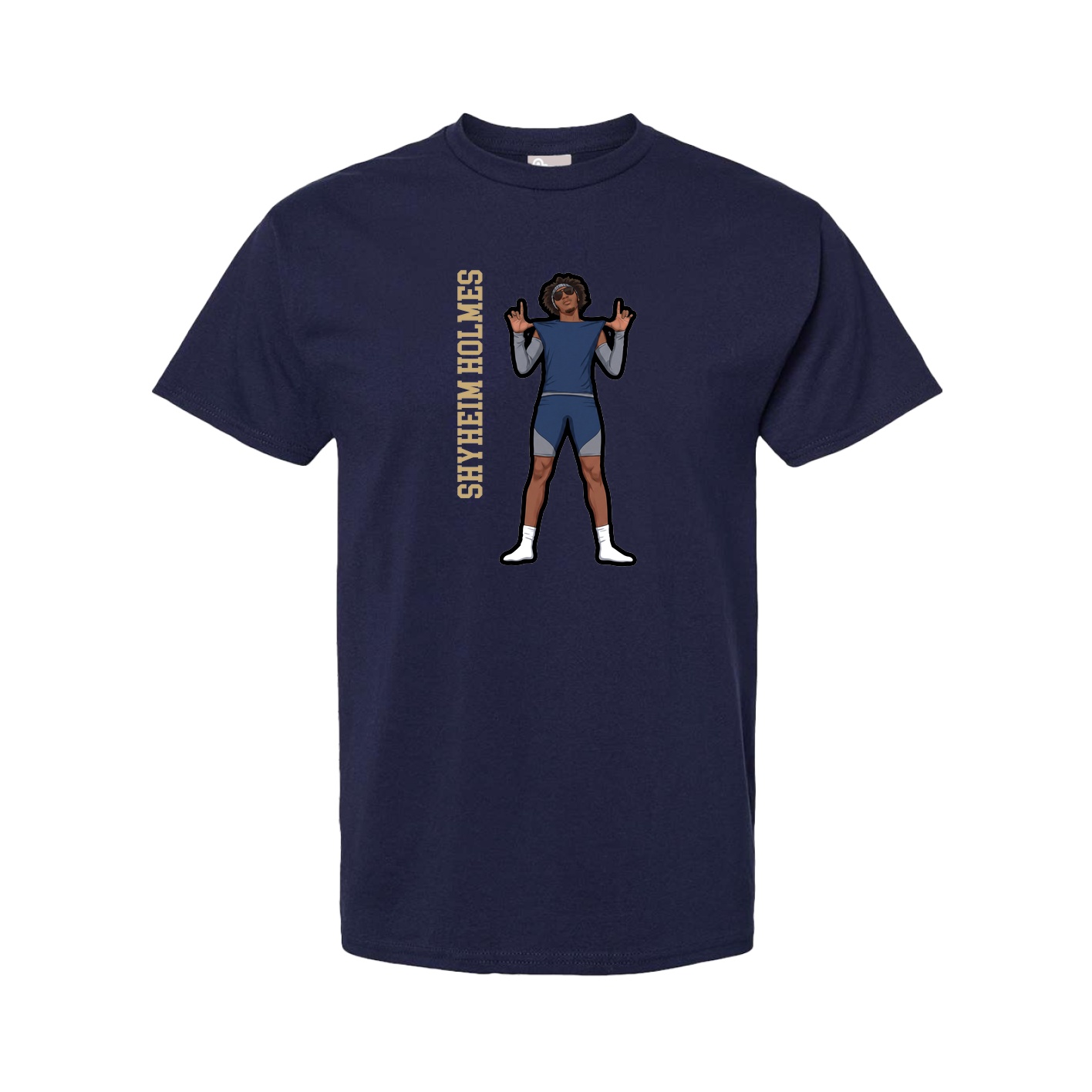 Tee — Name Vertical in Navy