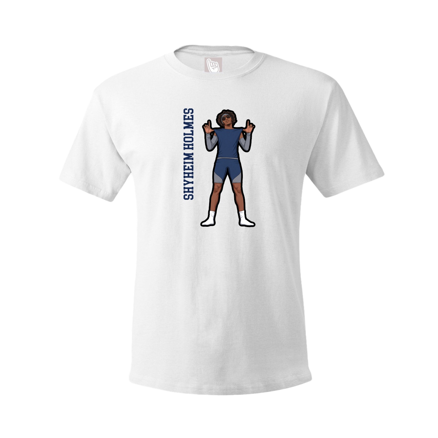 Youth Tee — Name Vertical in White