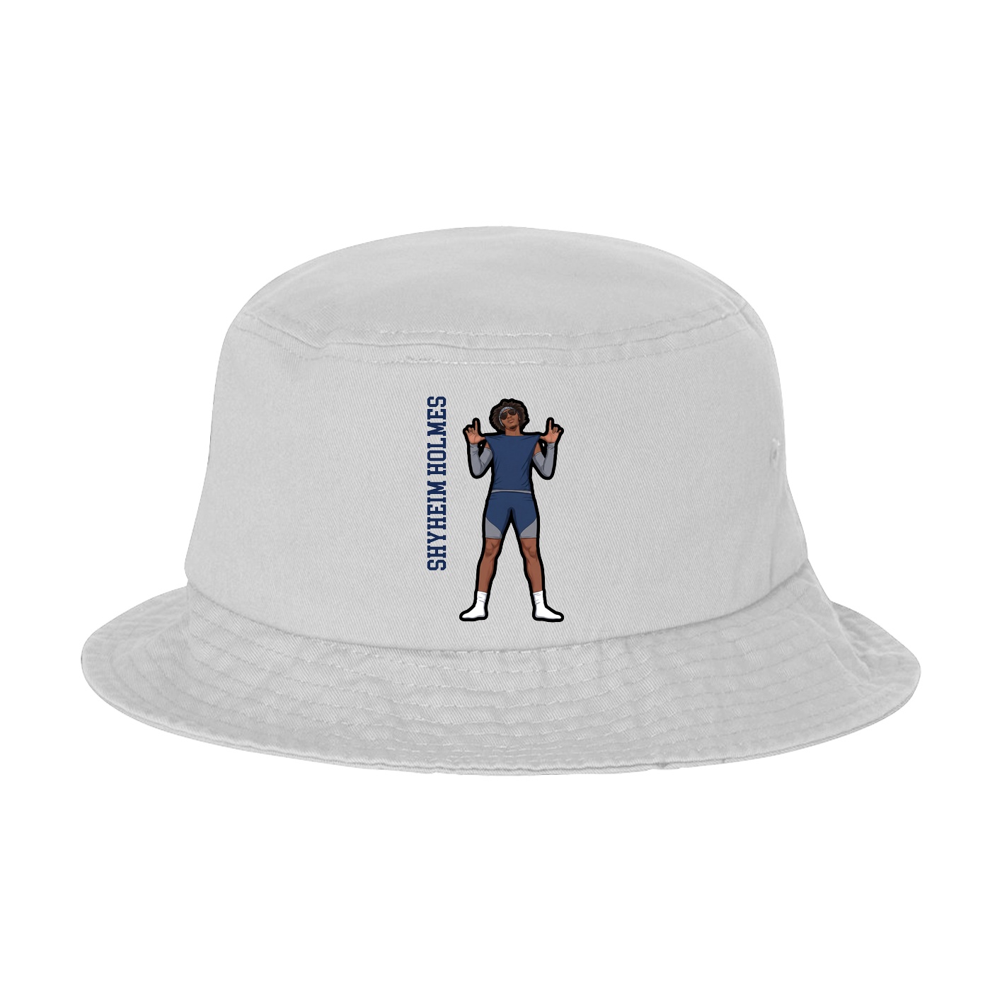 Bucket Cap — Name Vertical in White