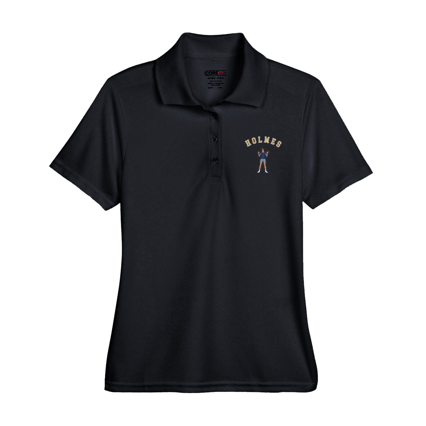 Womens Performance Polo — Shirsey Arch in Black