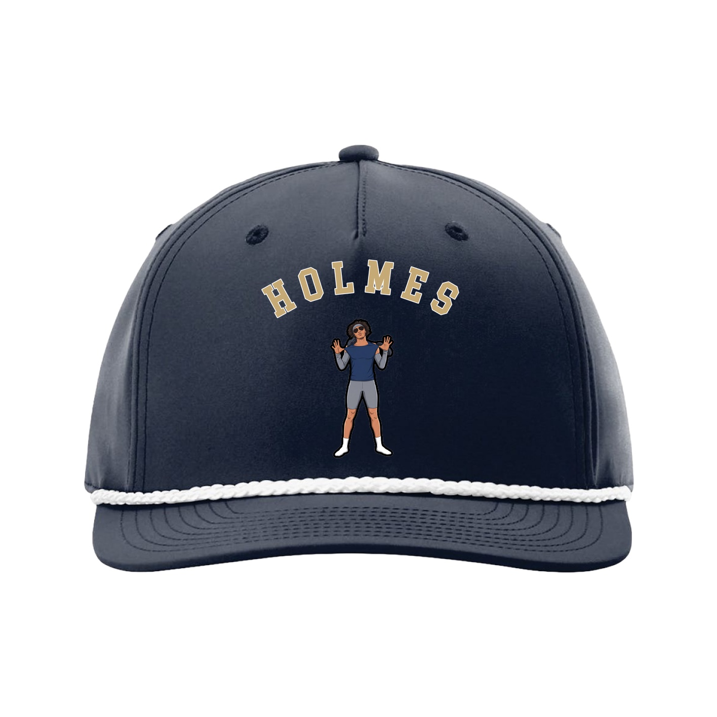 Five-Panel Classic Rope Cap — Shirsey Arch in Navy