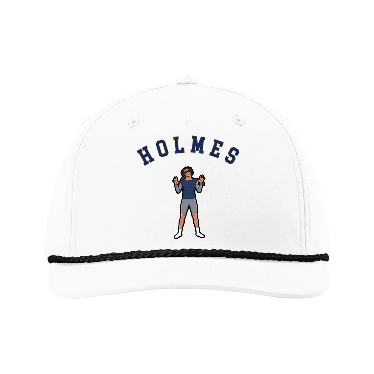 Five-Panel Classic Rope Cap — Shirsey Arch in White