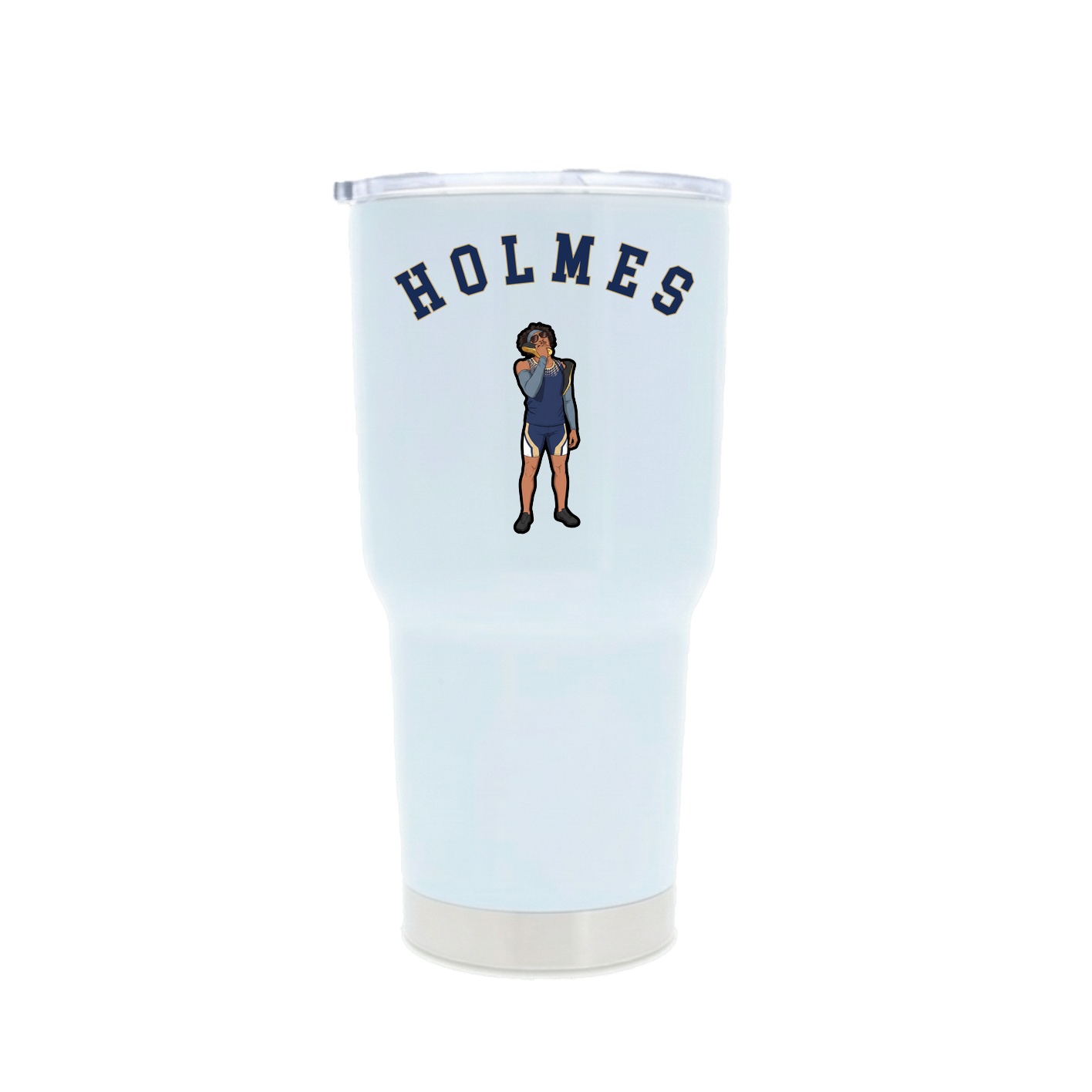 30oz Stainless Steel Tumbler — Shirsey Arch in White
