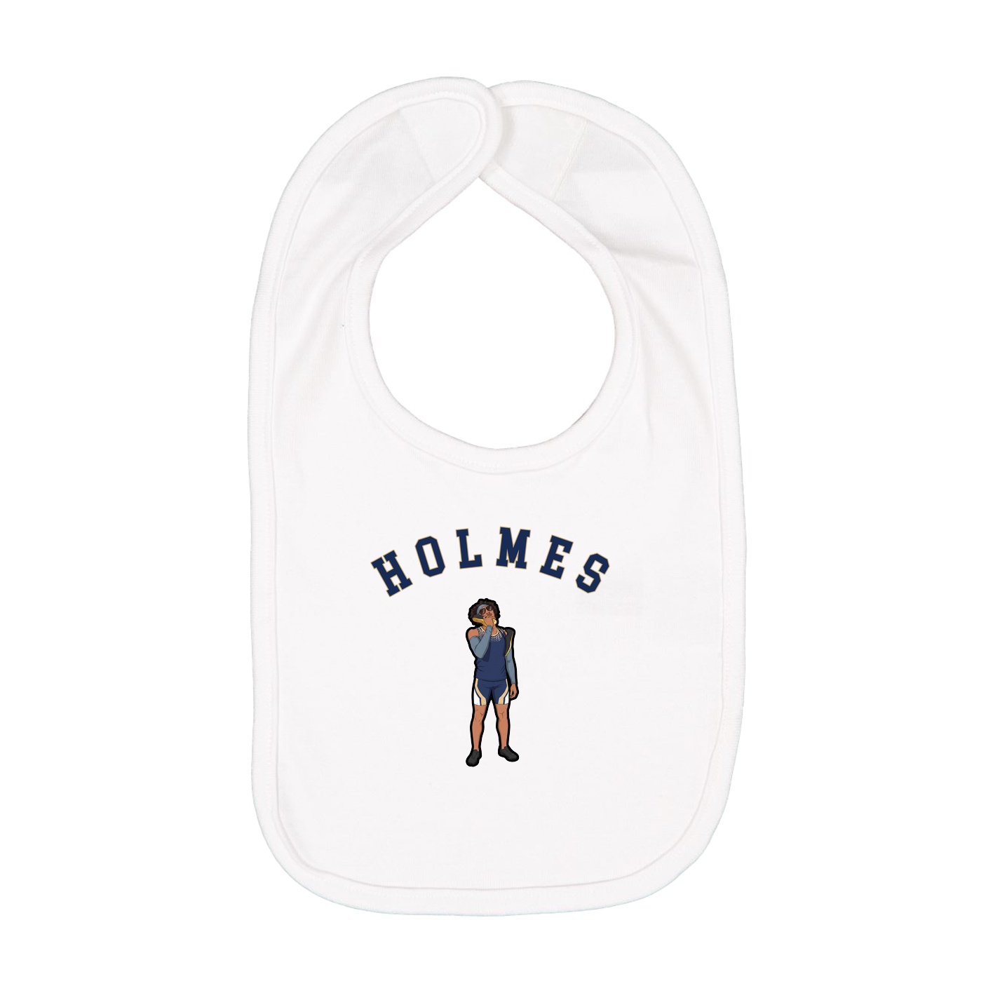 Infant Bib — Shirsey Arch in White