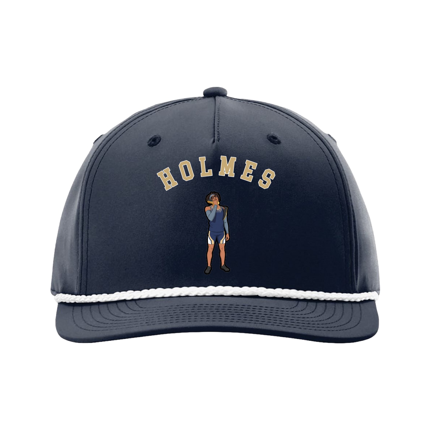 Five-Panel Classic Rope Cap — Shirsey Arch in Navy