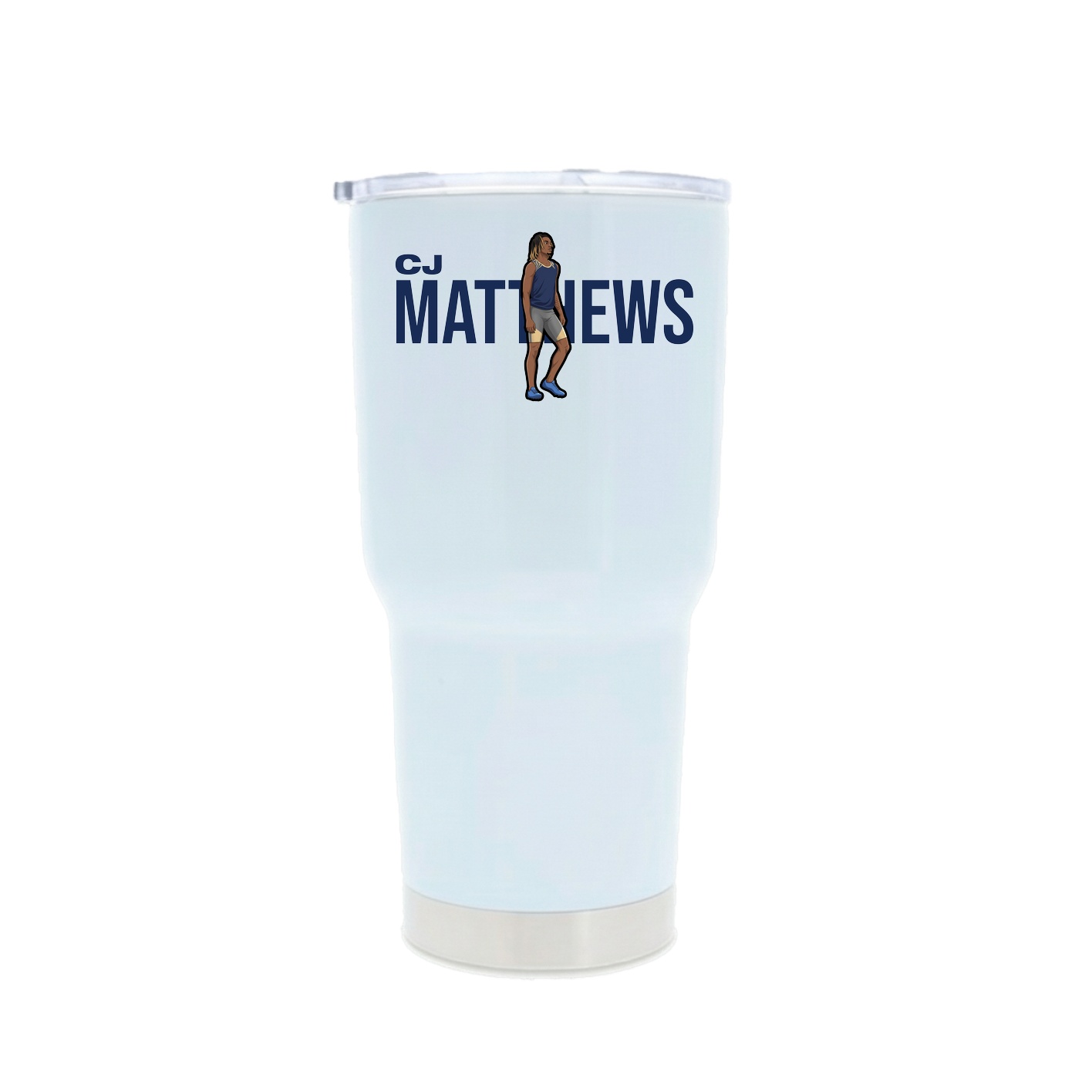 30oz Stainless Steel Tumbler — Player Name in White