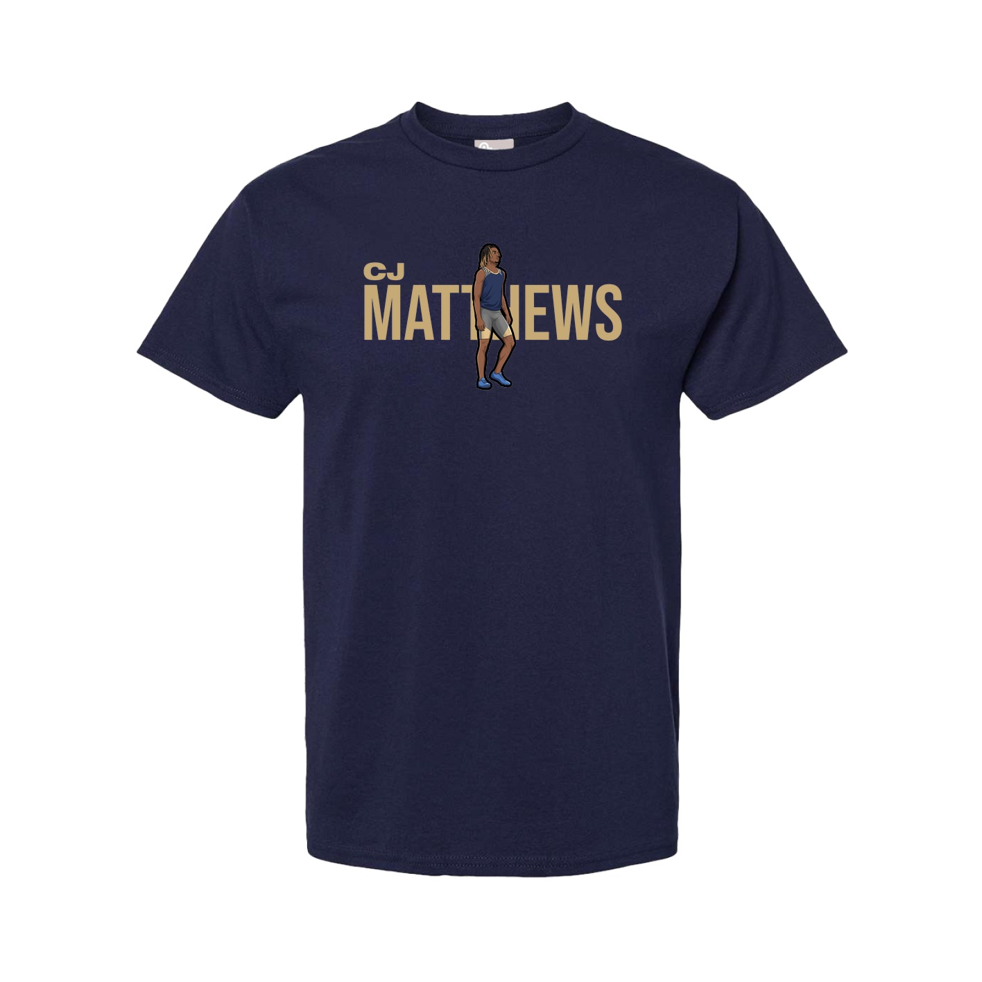 Youth Tee — Player Name in Navy