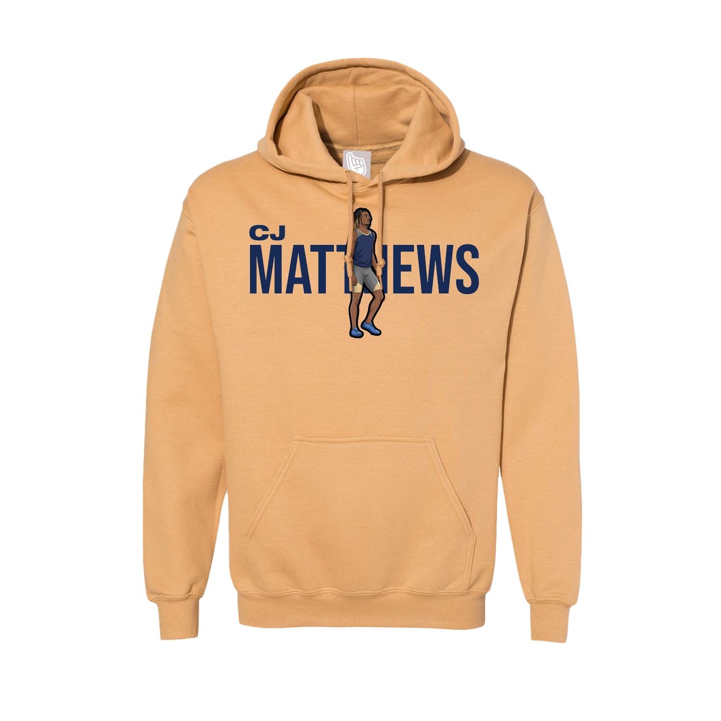 Hoodie — Player Name in Vegas Gold