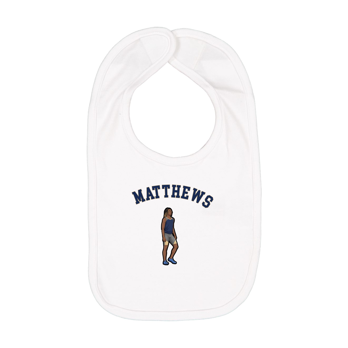 Infant Bib — Shirsey Arch in White