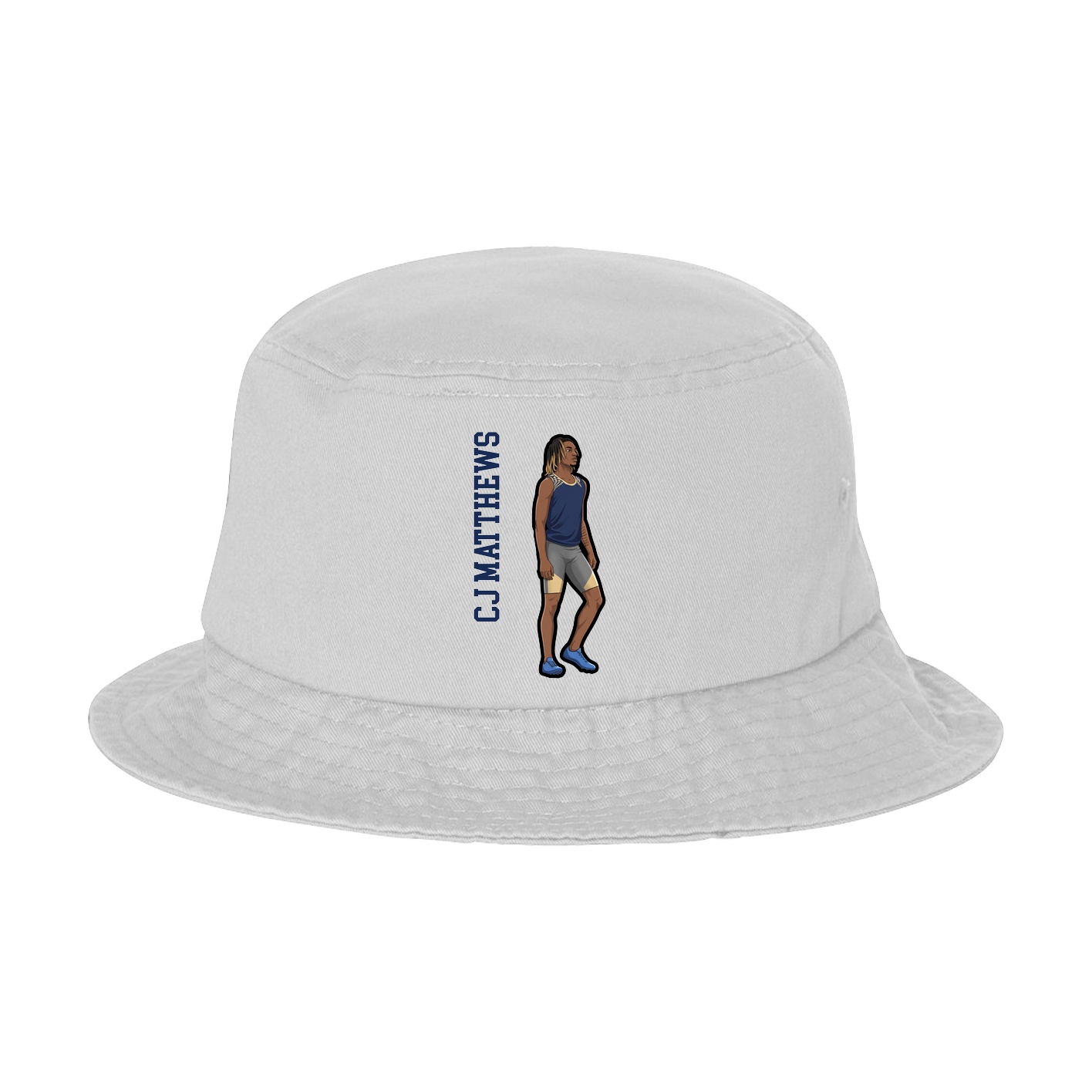 Bucket Cap — Name Vertical in White