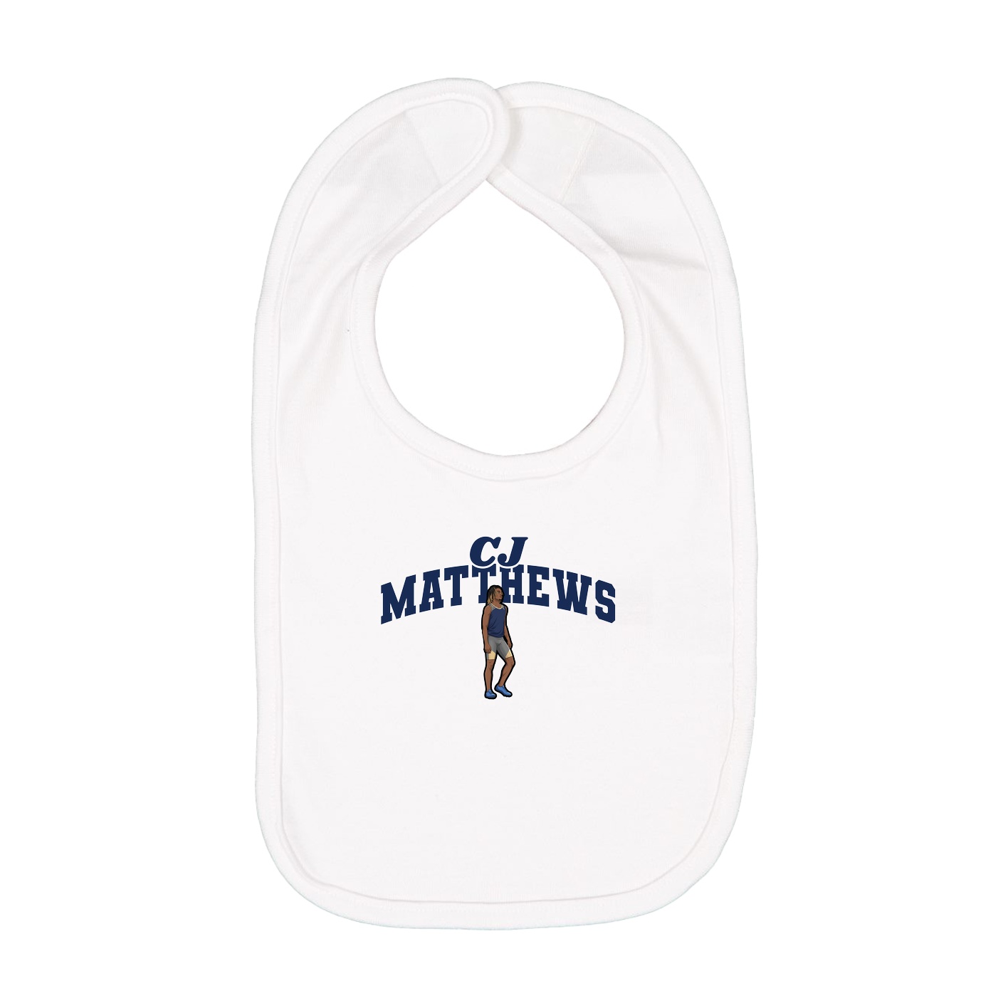 Infant Bib — Signature Arch in White