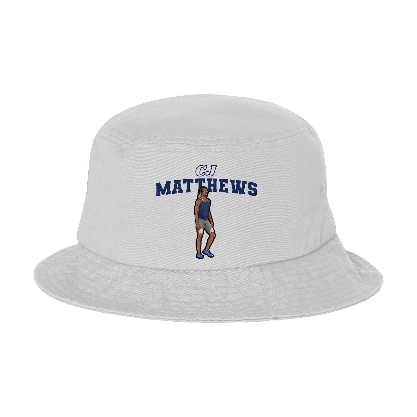 Bucket Cap — Name Arch in White