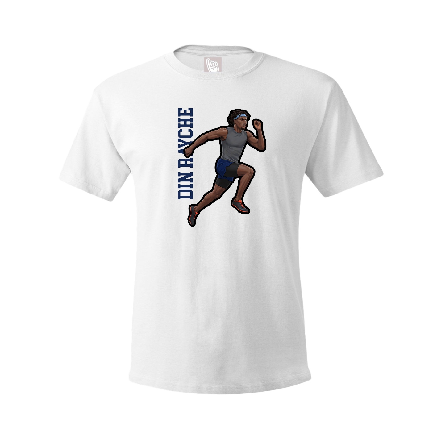 Youth Tee — Name Vertical in White