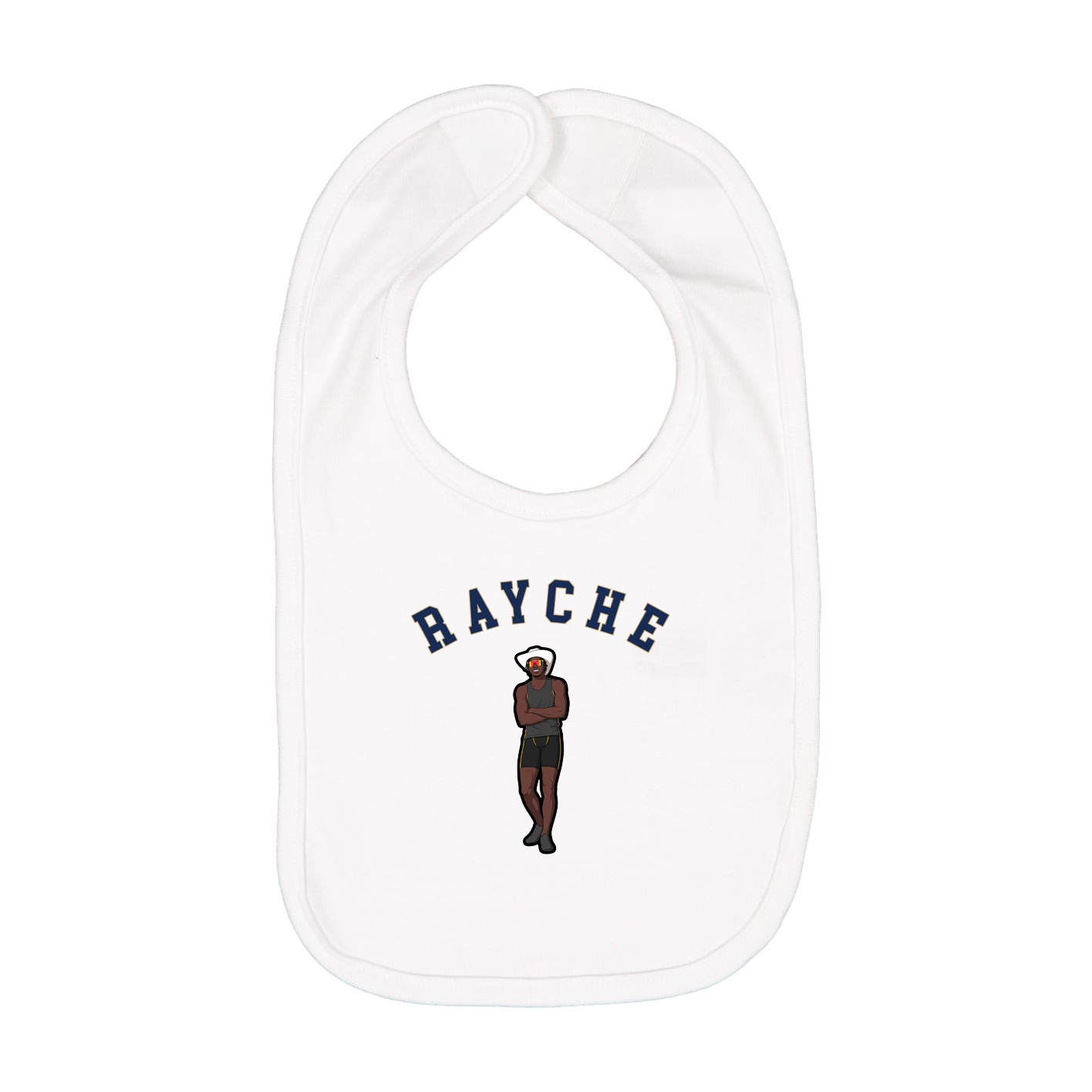Infant Bib — Shirsey Arch in White