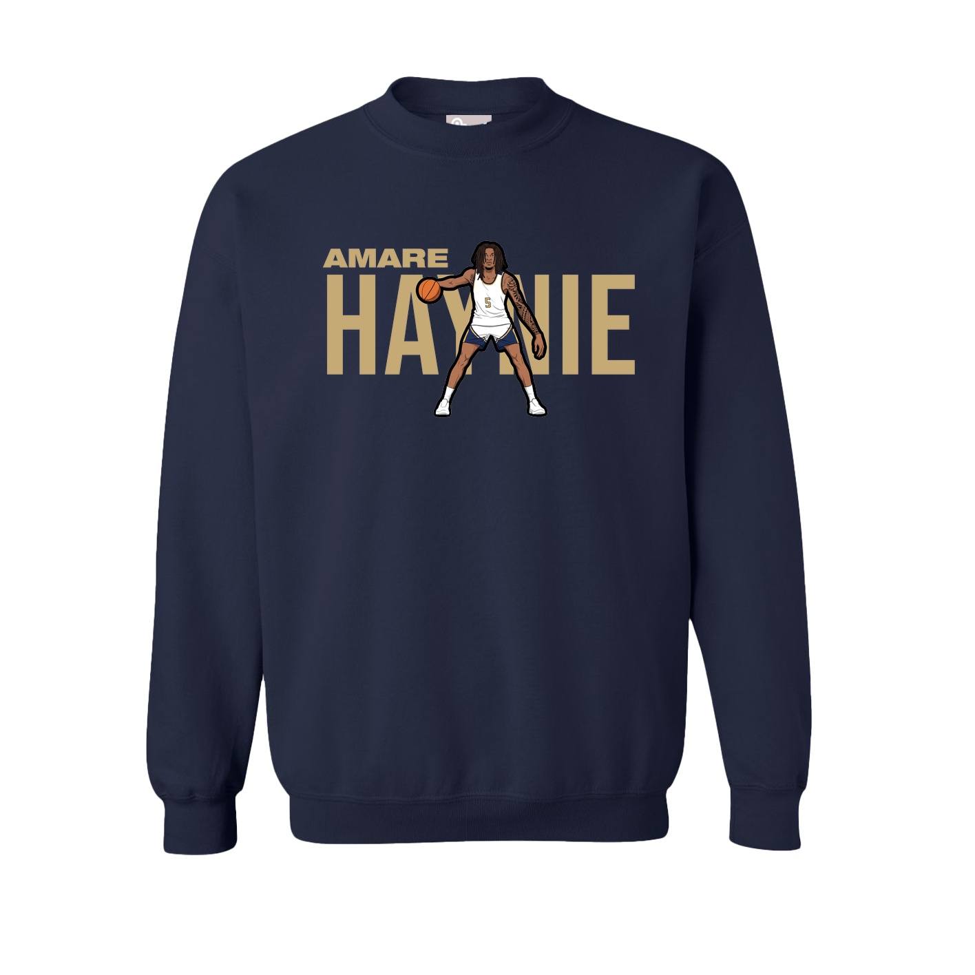 Fleece Crew — Player Name in Navy