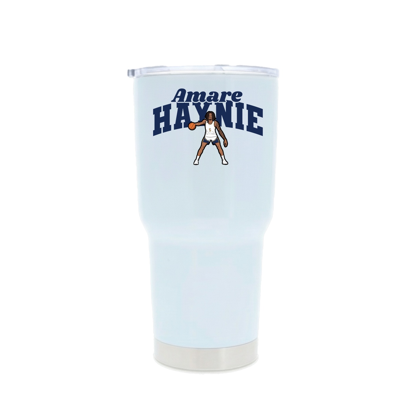 30oz Stainless Steel Tumbler — Signature Arch in White