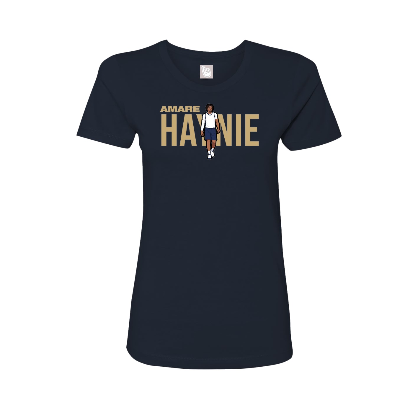 Fitted Women's Tee — Player Name in Navy