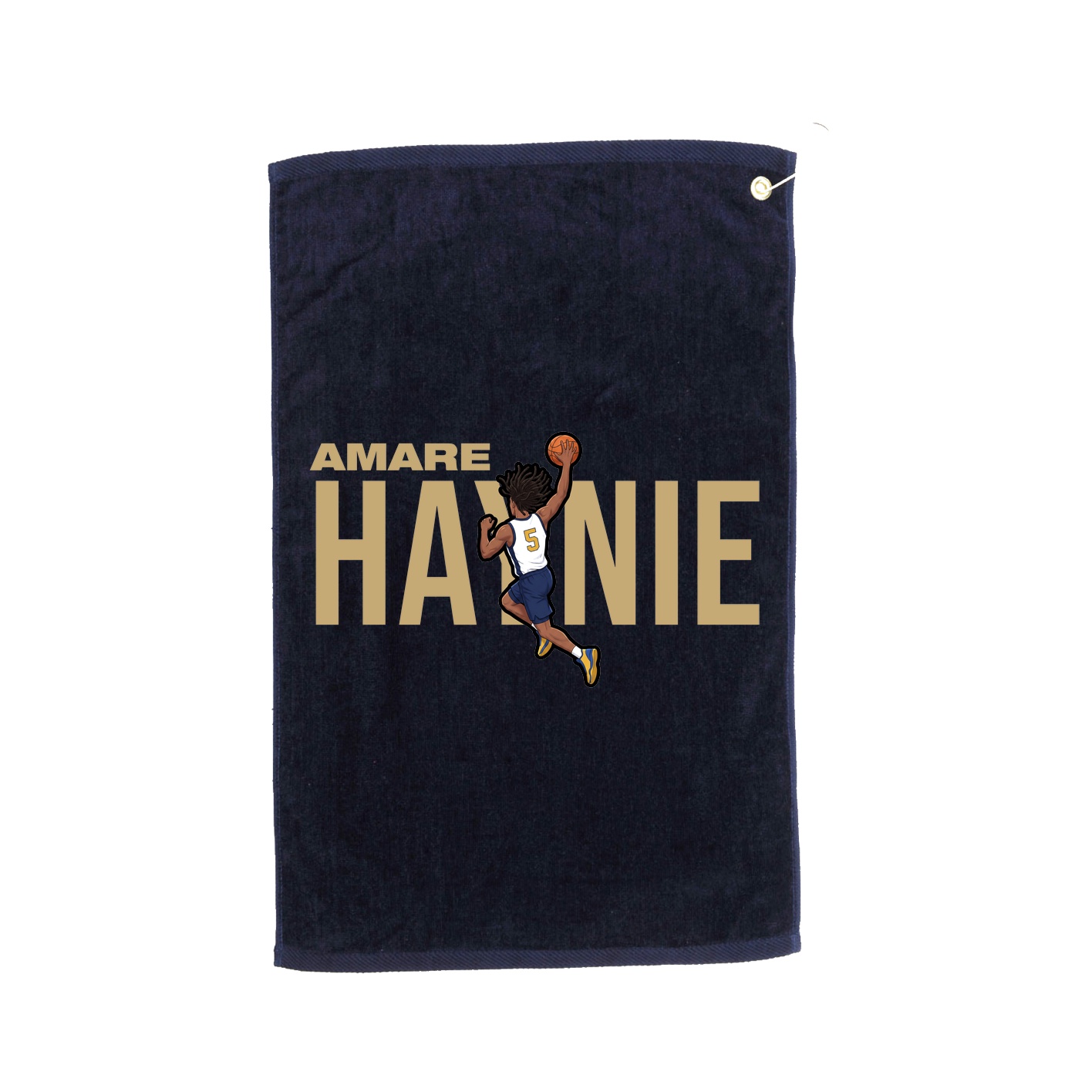 Golf Towel — Player Name in Navy