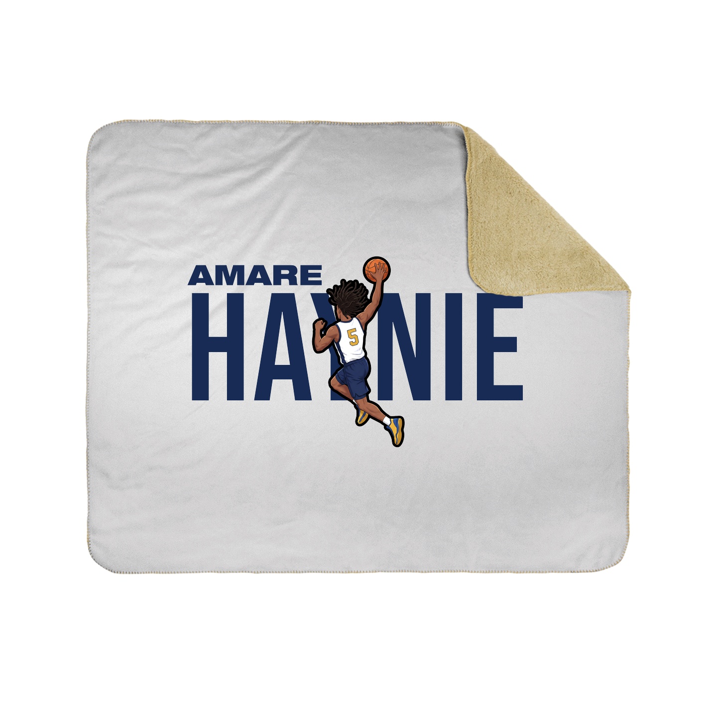 Throw Blanket — Player Name in White