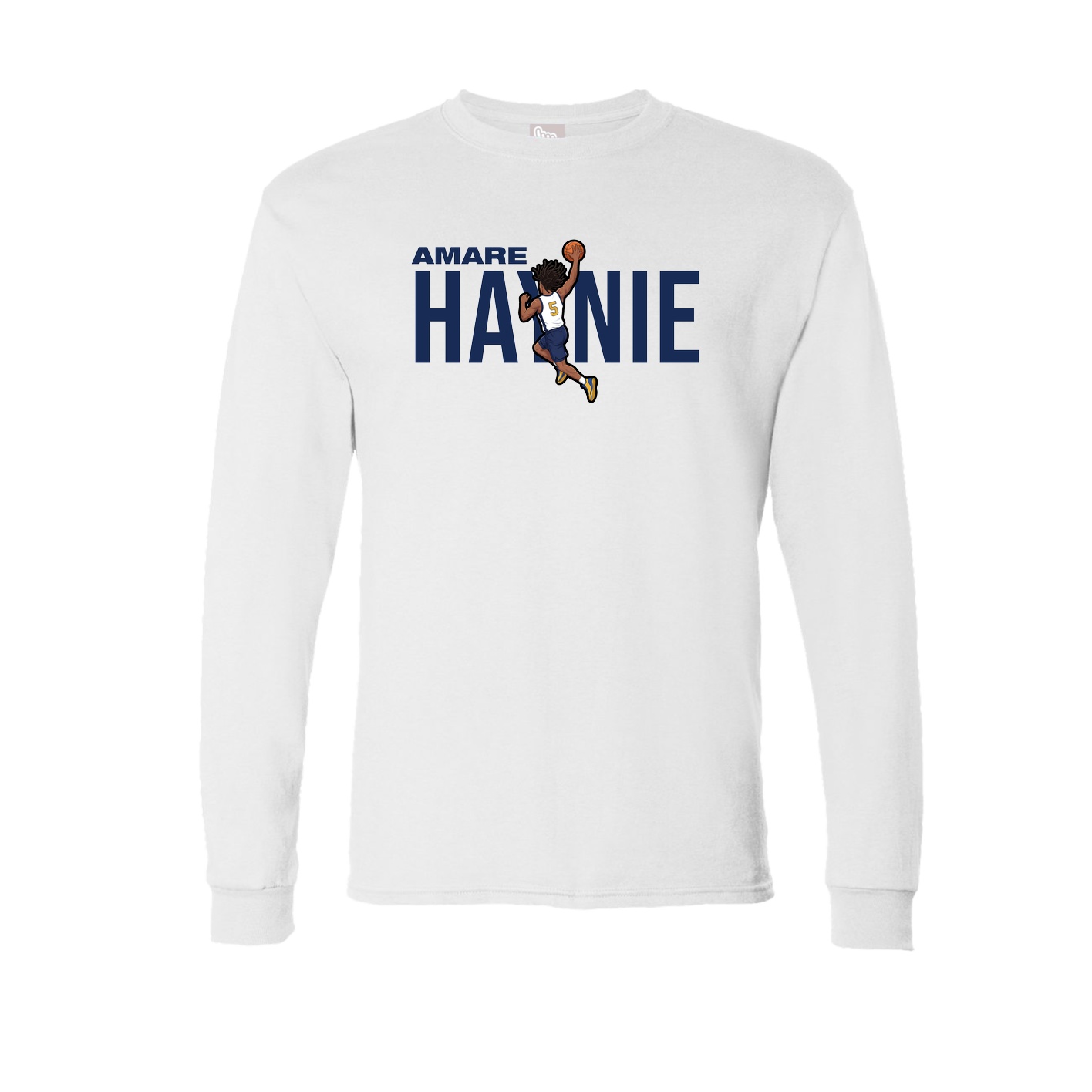 Long Sleeve Tee — Player Name in White