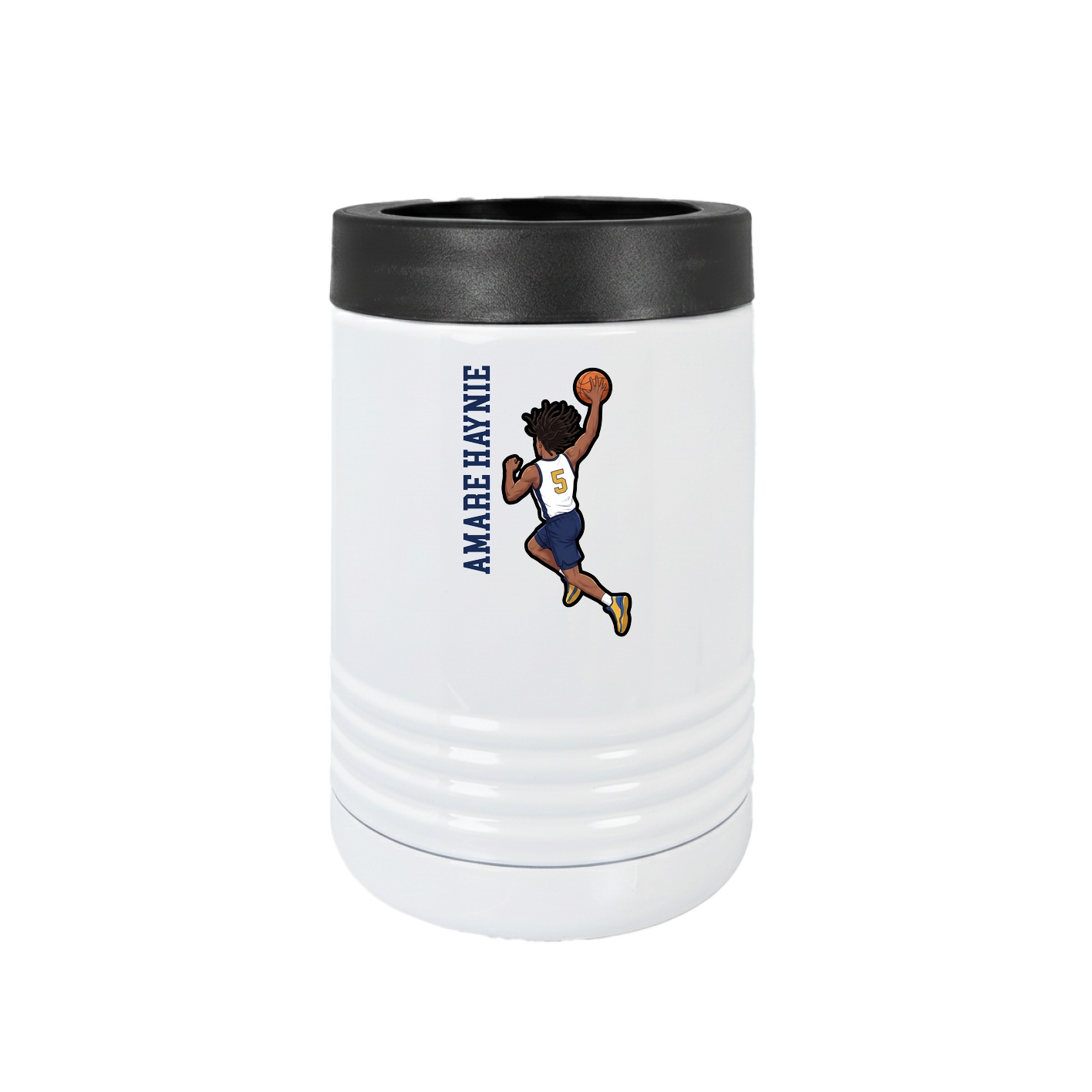 Beverage Holder — Name Vertical in White