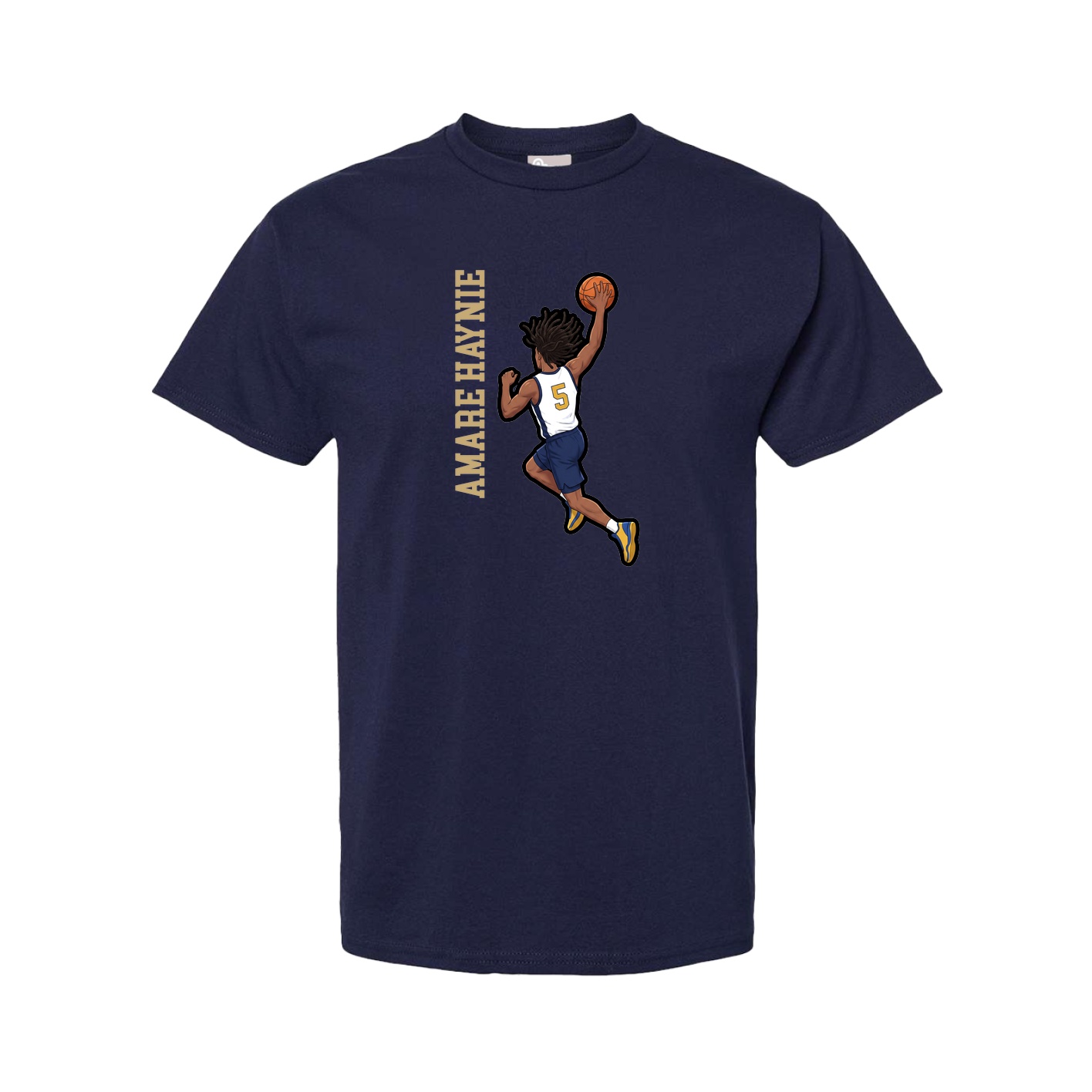 Youth Tee — Name Vertical in Navy