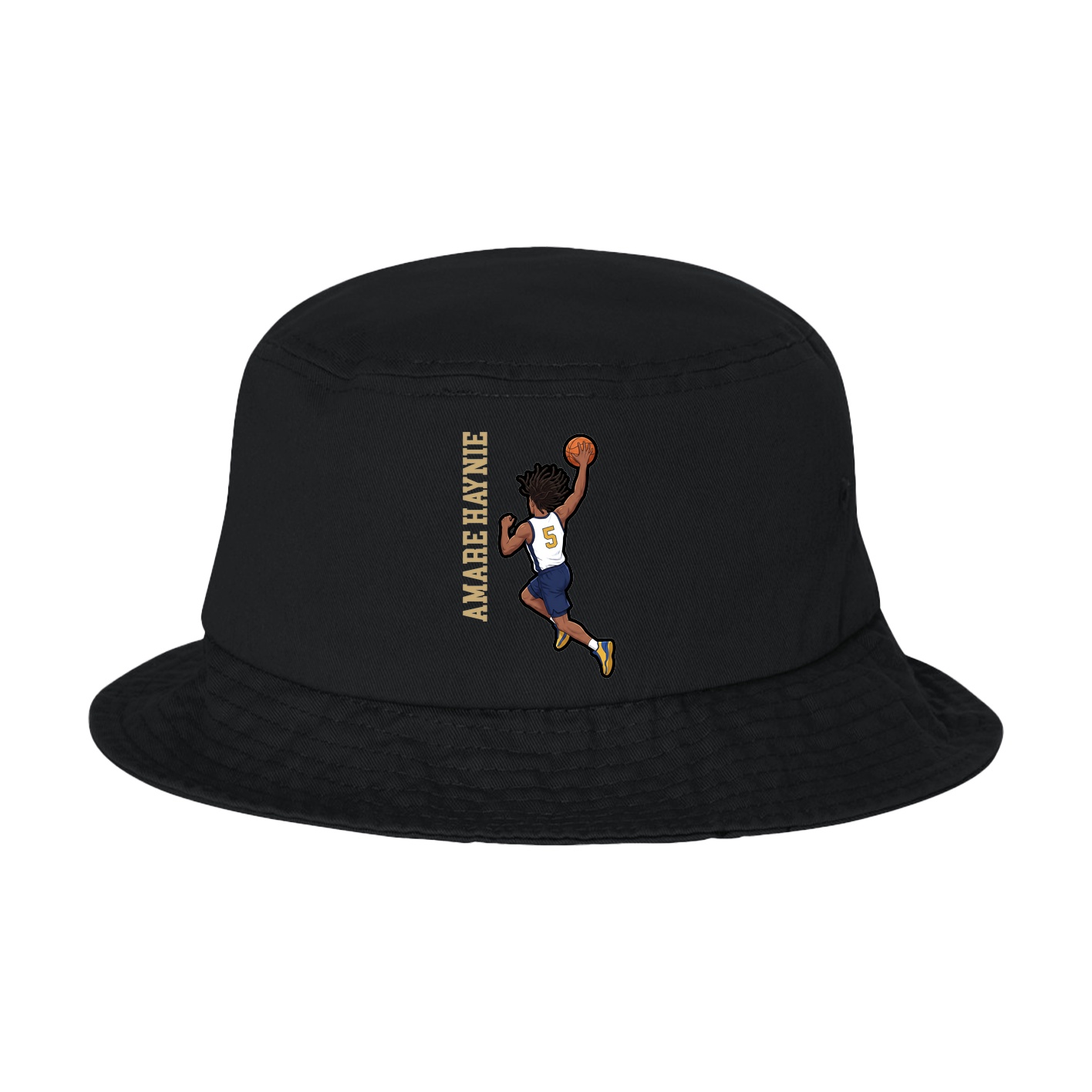 Bucket Cap — Name Vertical in Black