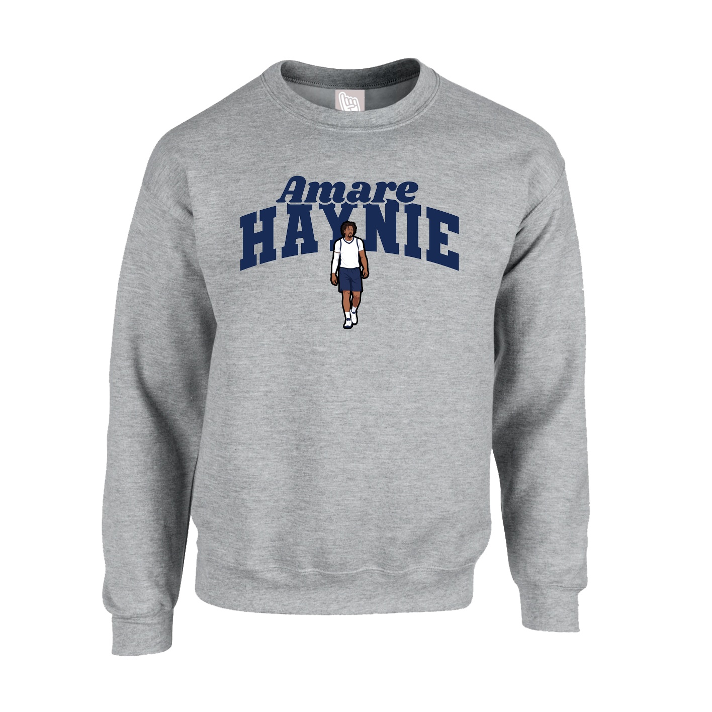 Fleece Crew — Signature Arch in Grey