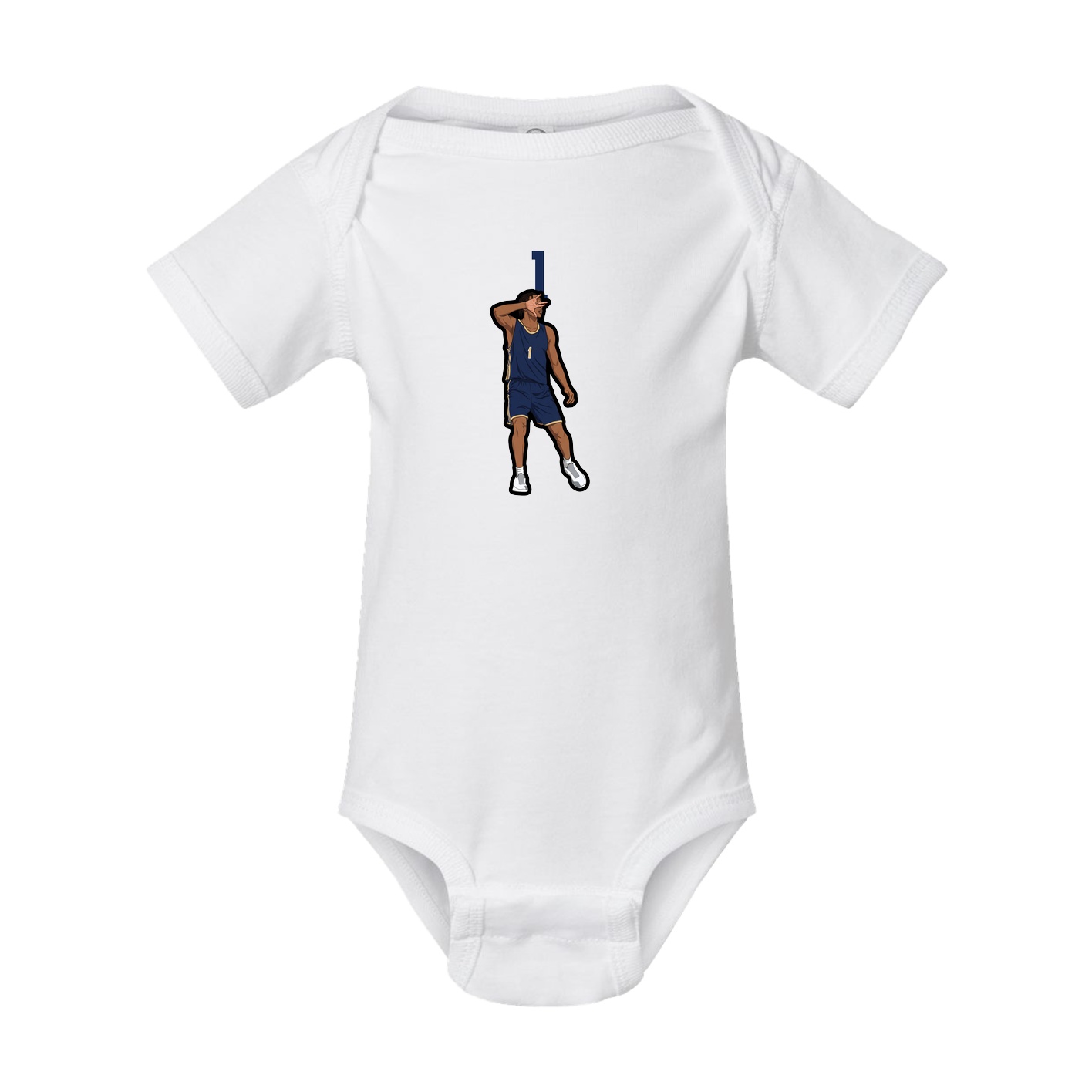 Baby Onesie — Number Top in White