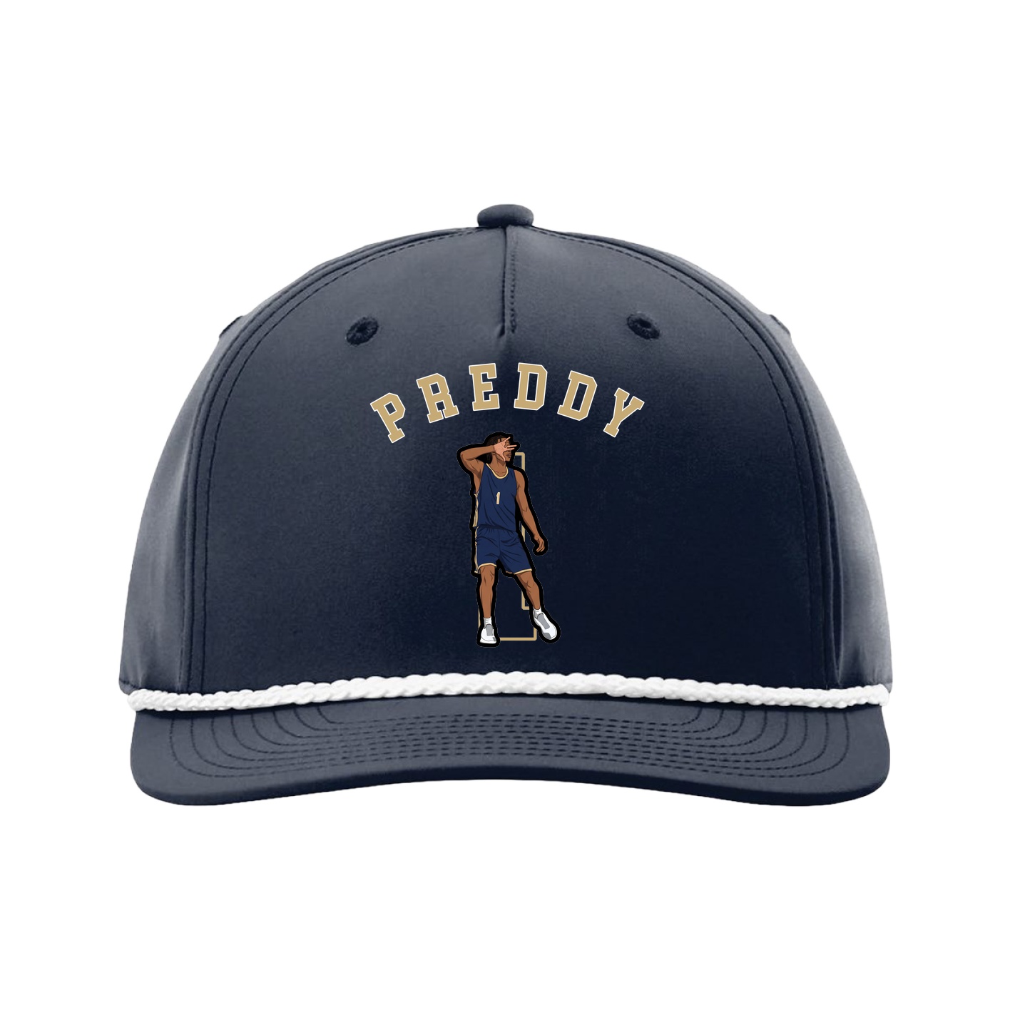 Five-Panel Classic Rope Cap — Shirsey Arch in Navy