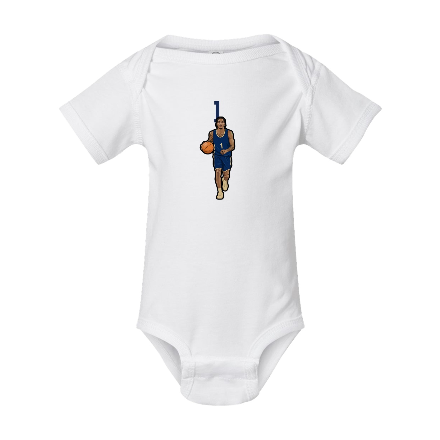 Baby Onesie — Number Top in White