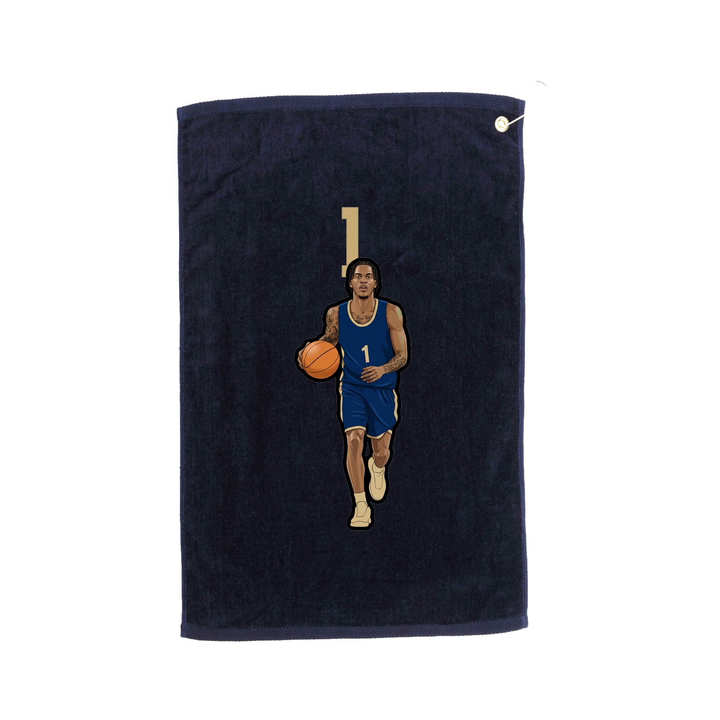 Golf Towel — Number Top in Navy