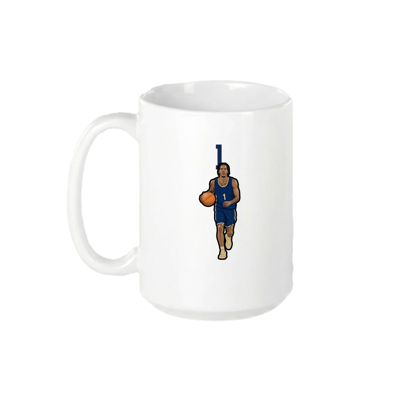 15oz Coffee Mug — Number Top in White